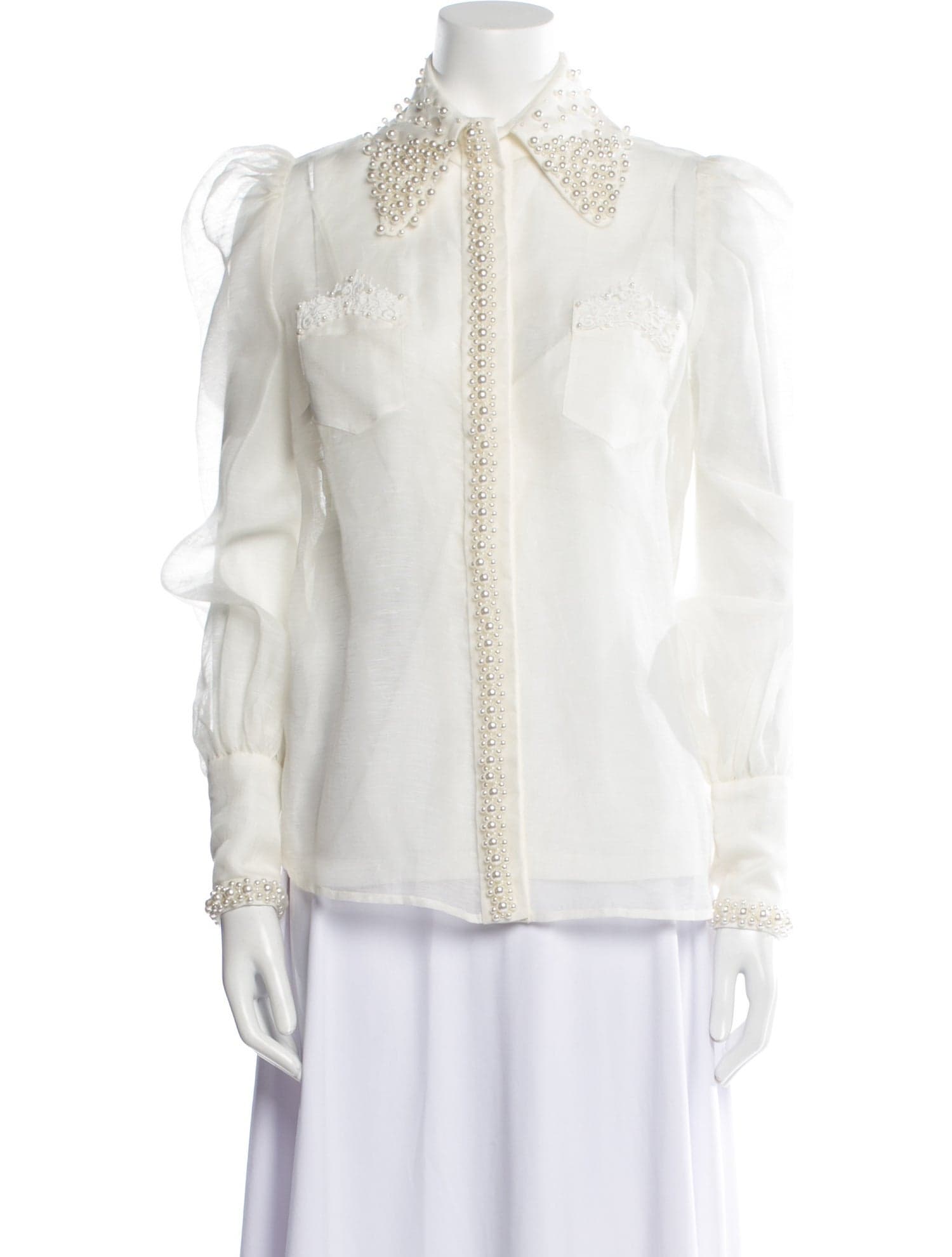 Long Sleeve Button-Up Top - Image 1