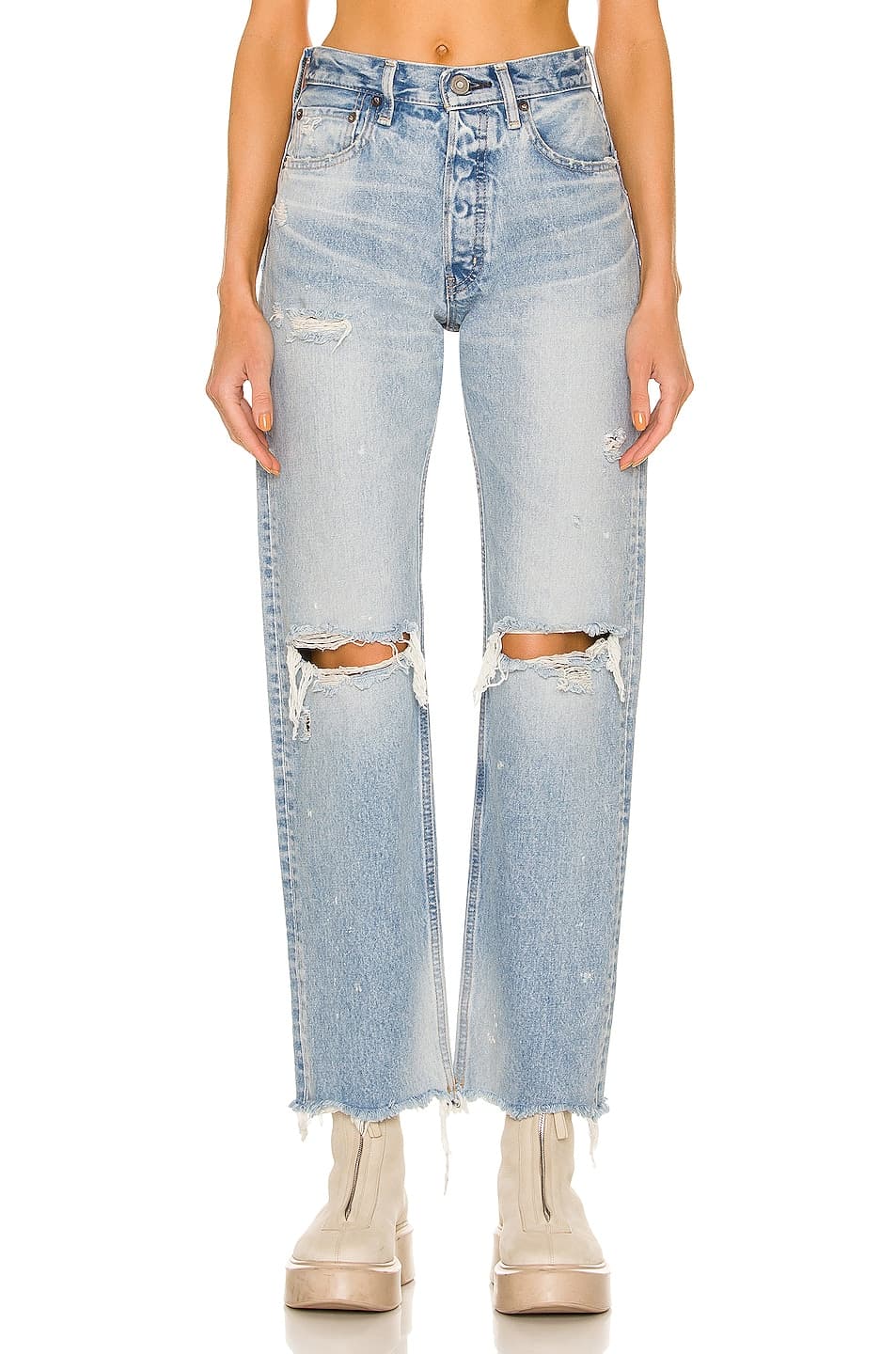 Odessa Wide Straight Leg In Light Blue - Image 1