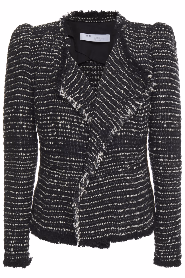 Diana Frayed Cotton-Blend Tweed Jacket - Image 1