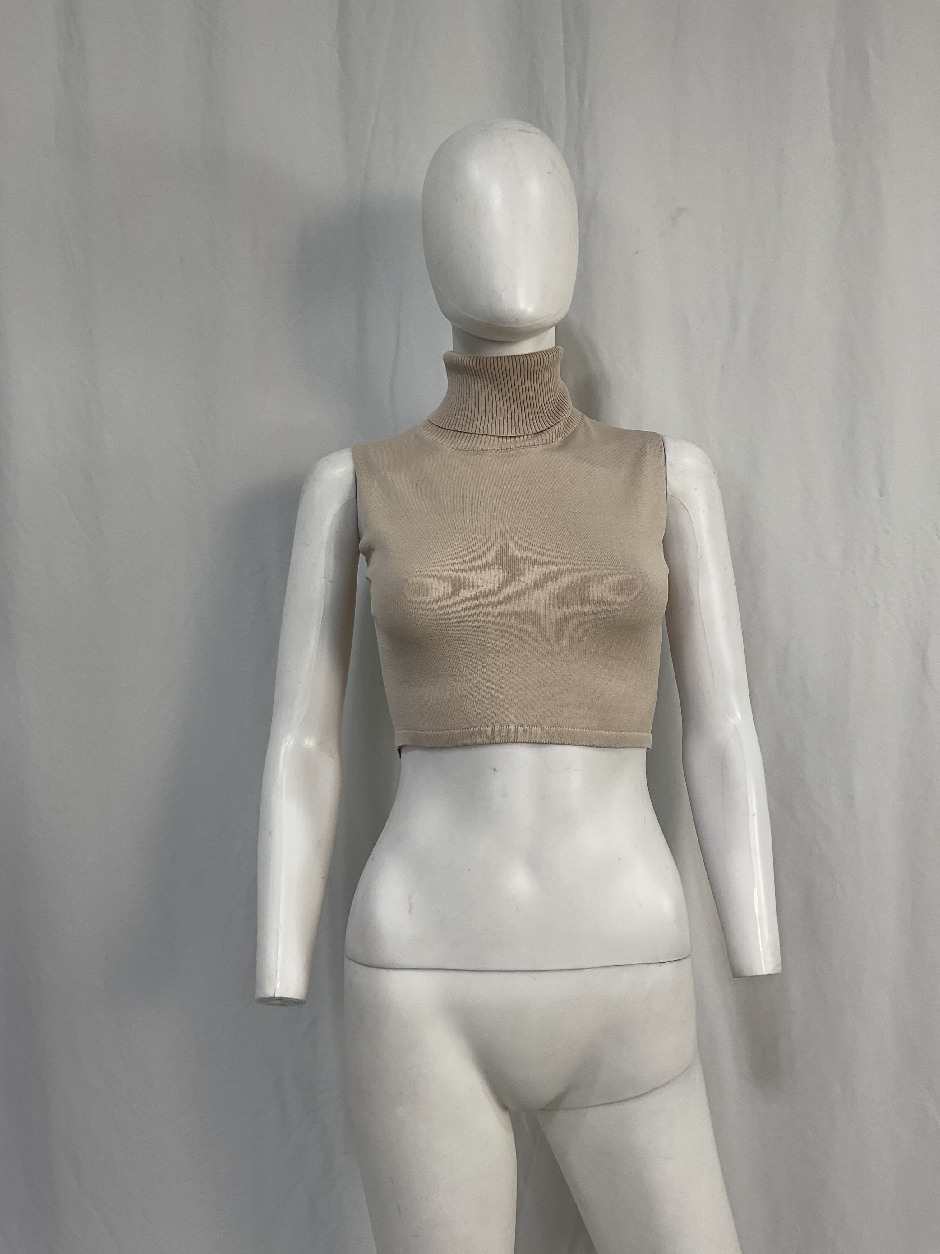 Verona Turtleneck Top In Sand - Image 3