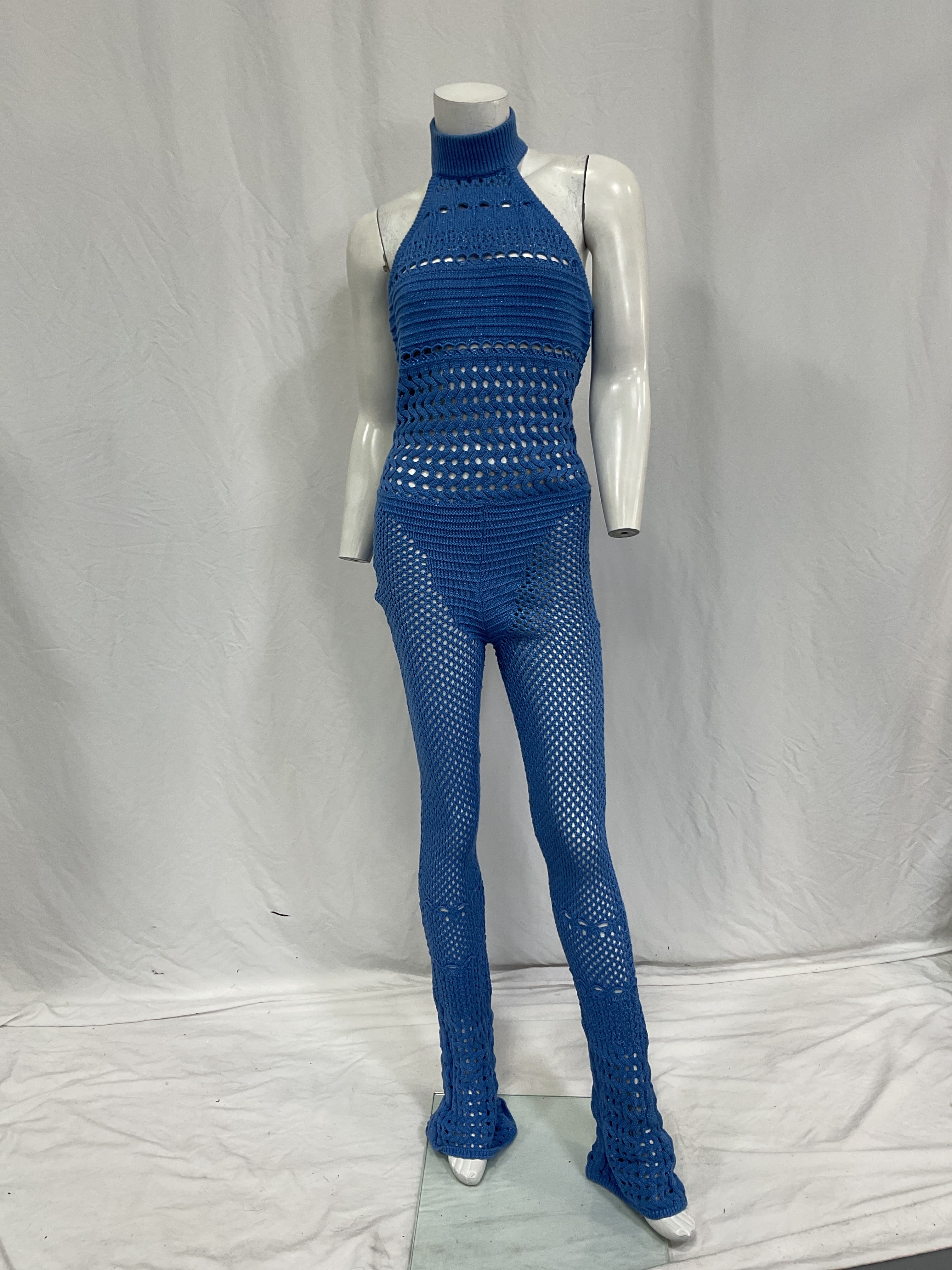 Kalena Jumpsuit In Tropical Blue - Image 3