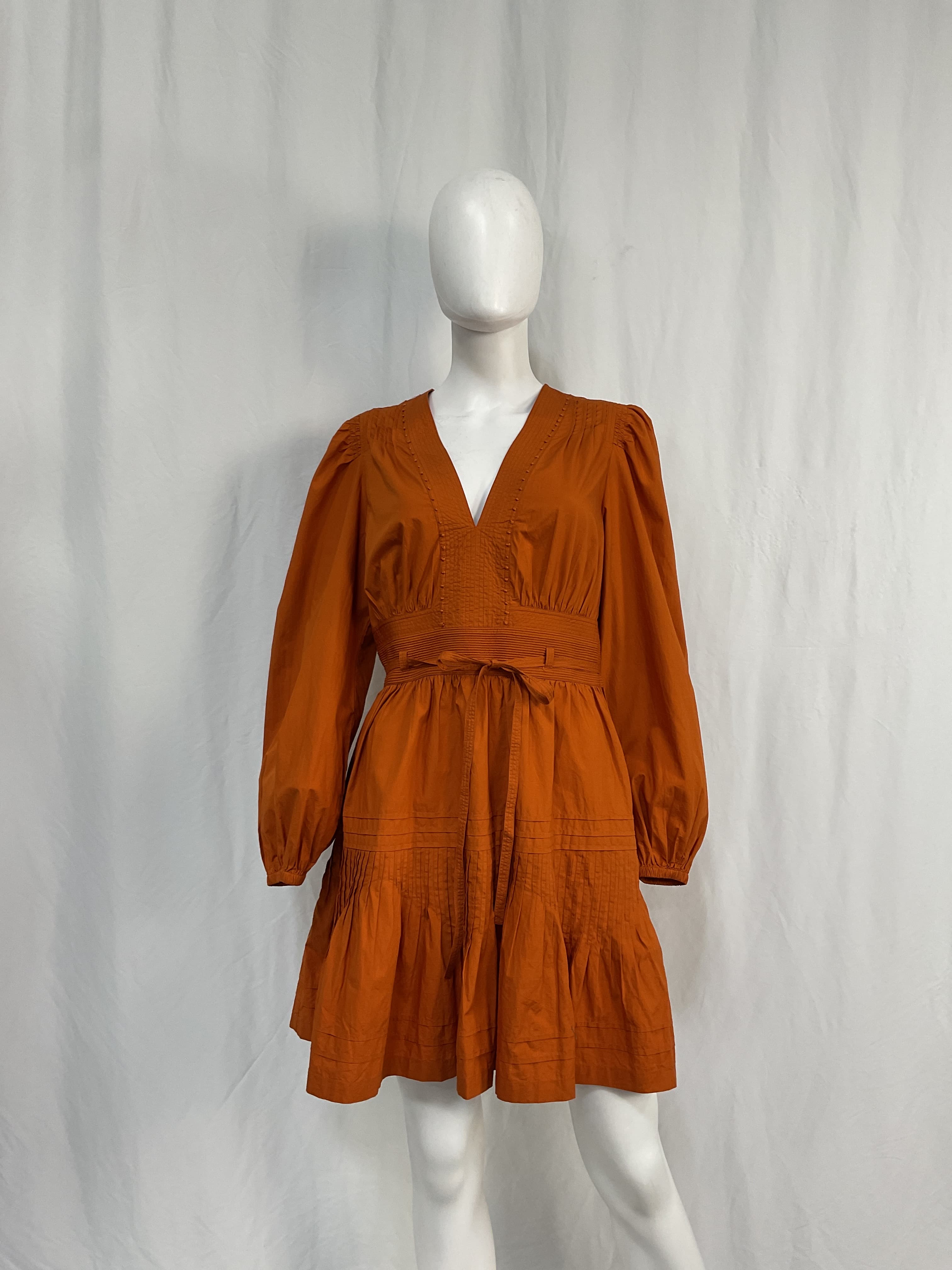 Rosalind Dress In Saffron - Image 2
