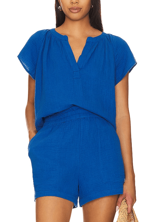 Maribel Top In Sapphire - Image 1