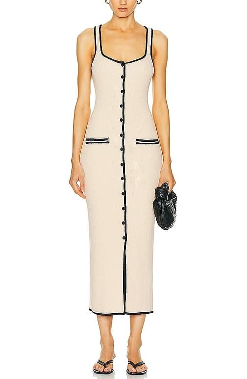 L'academie By Marianna Havilah Midi Dress In Beige - Image 1