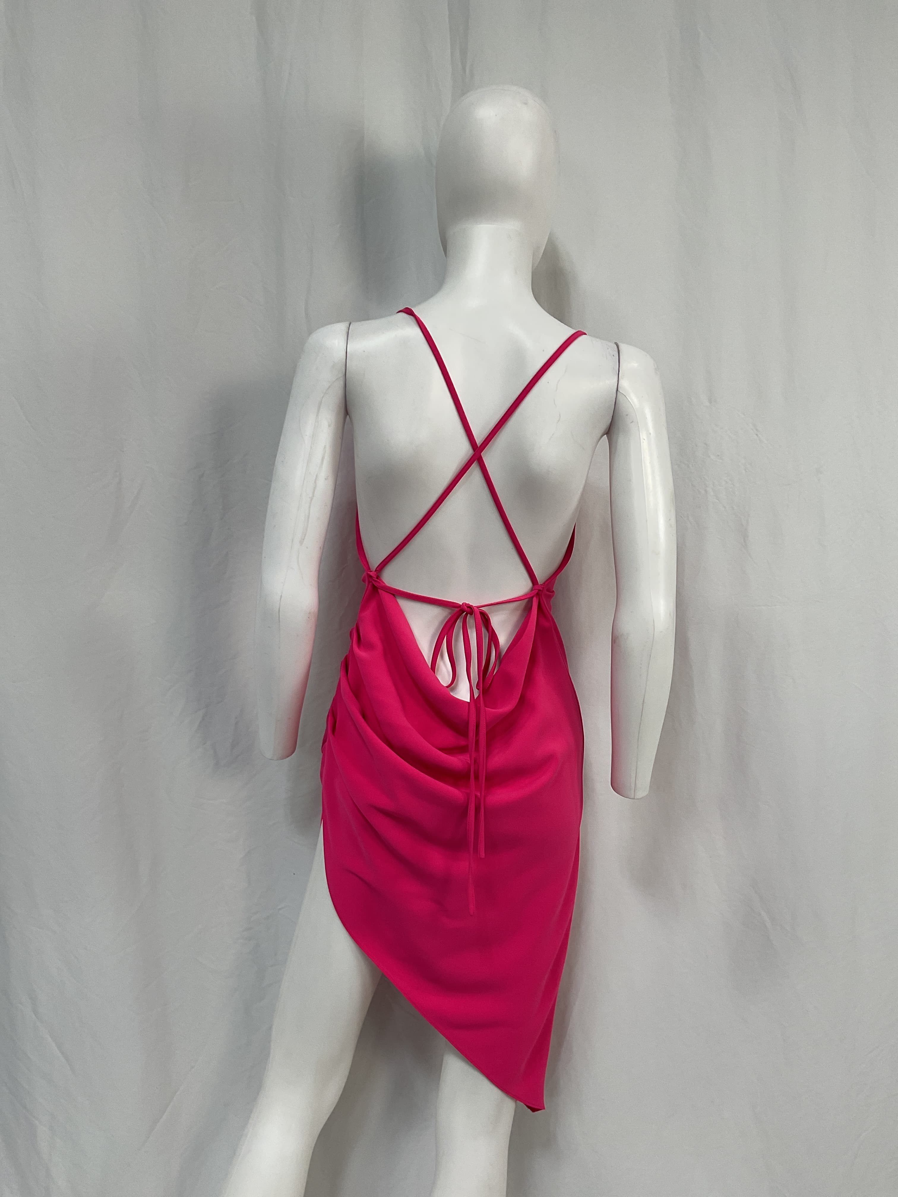 Janet Dress In Cerise - Image 3