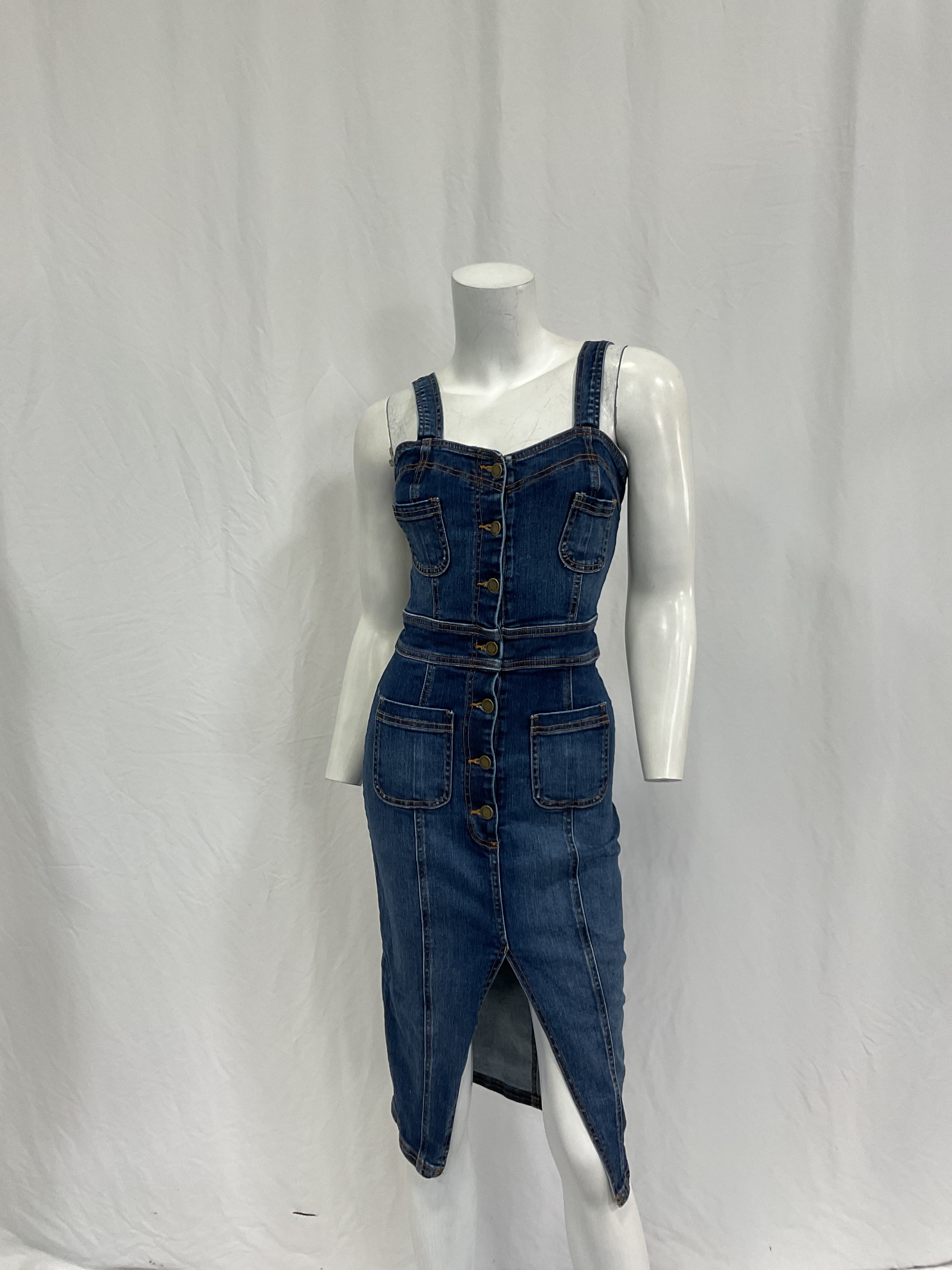 Monica Denim Midi Dress - Image 2