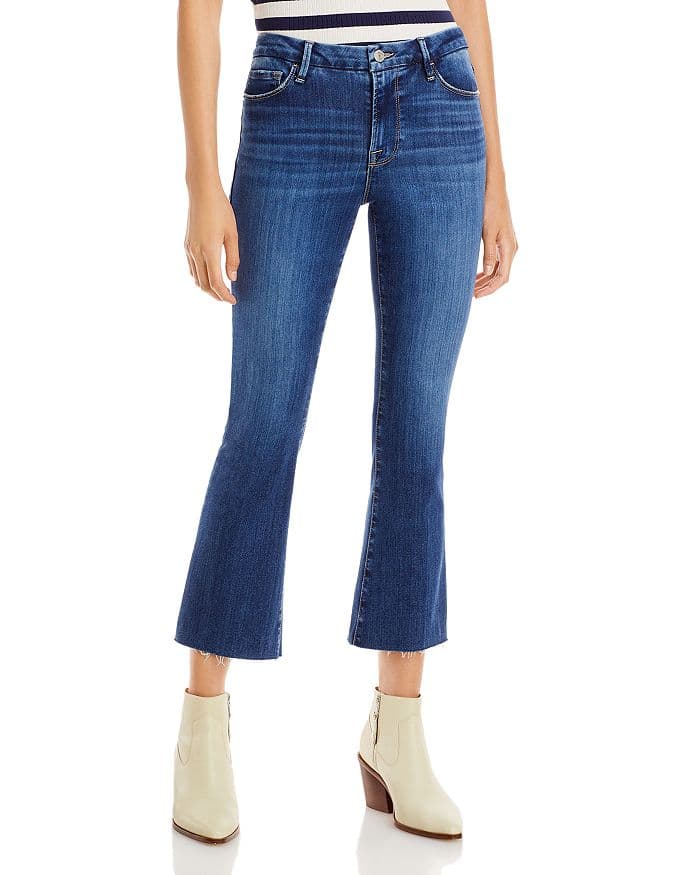 Le Cropped Mini Mid Rise Bootcut Jeans - Image 1