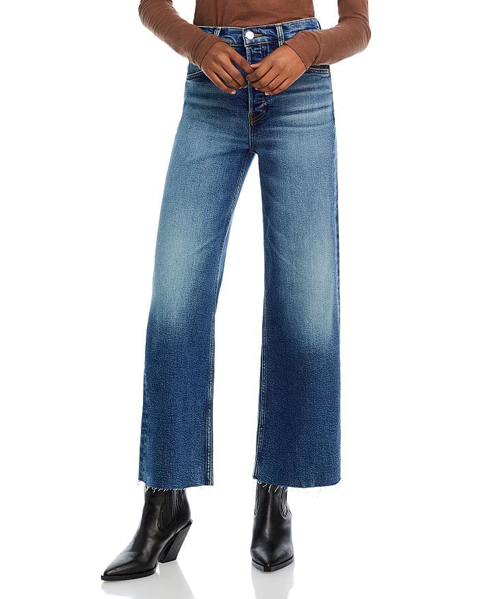 High Rise Ankle Wide Leg Jeans - Image 1