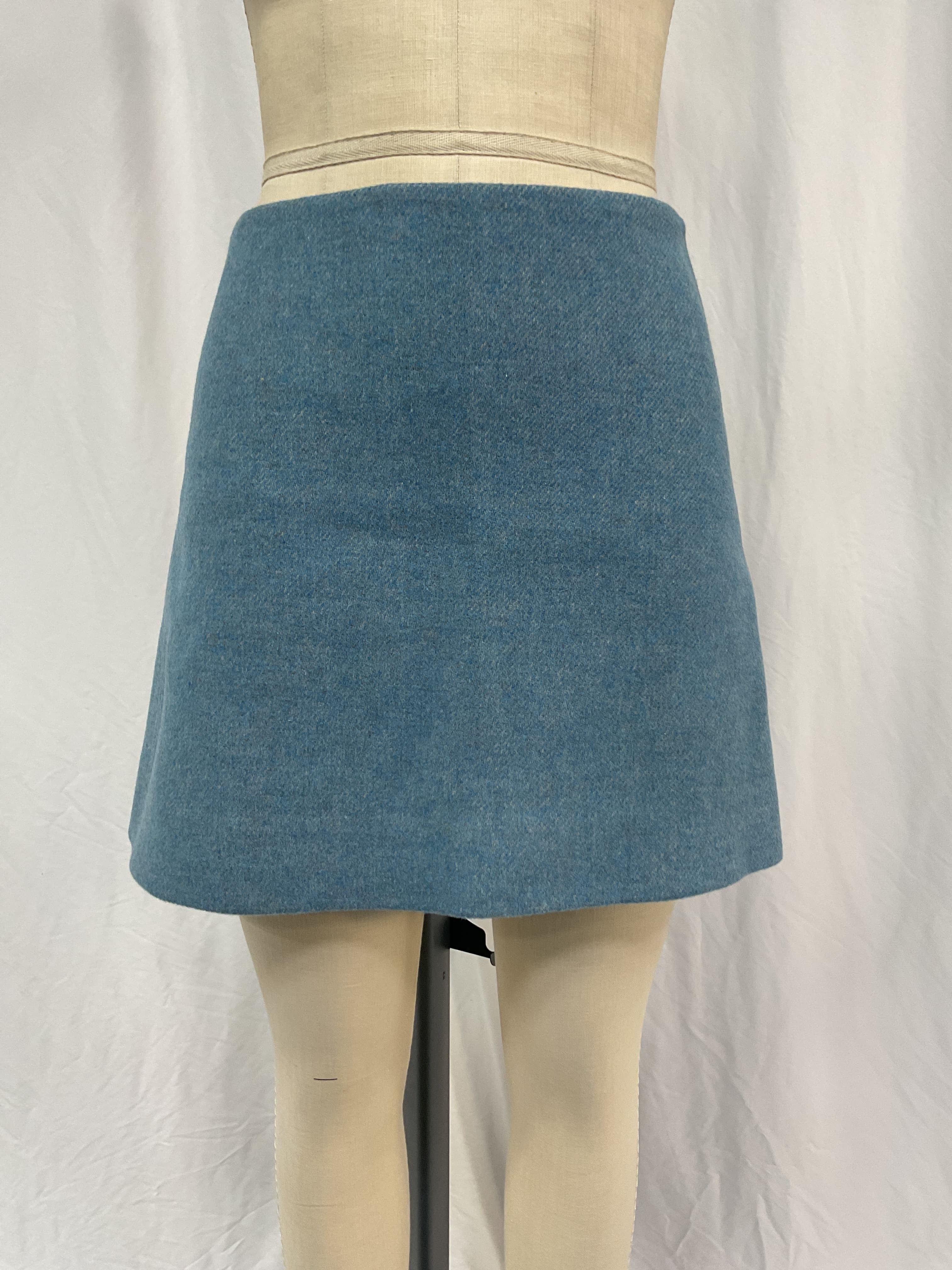 Twill Wool Suiting Mini Skirt - Image 2