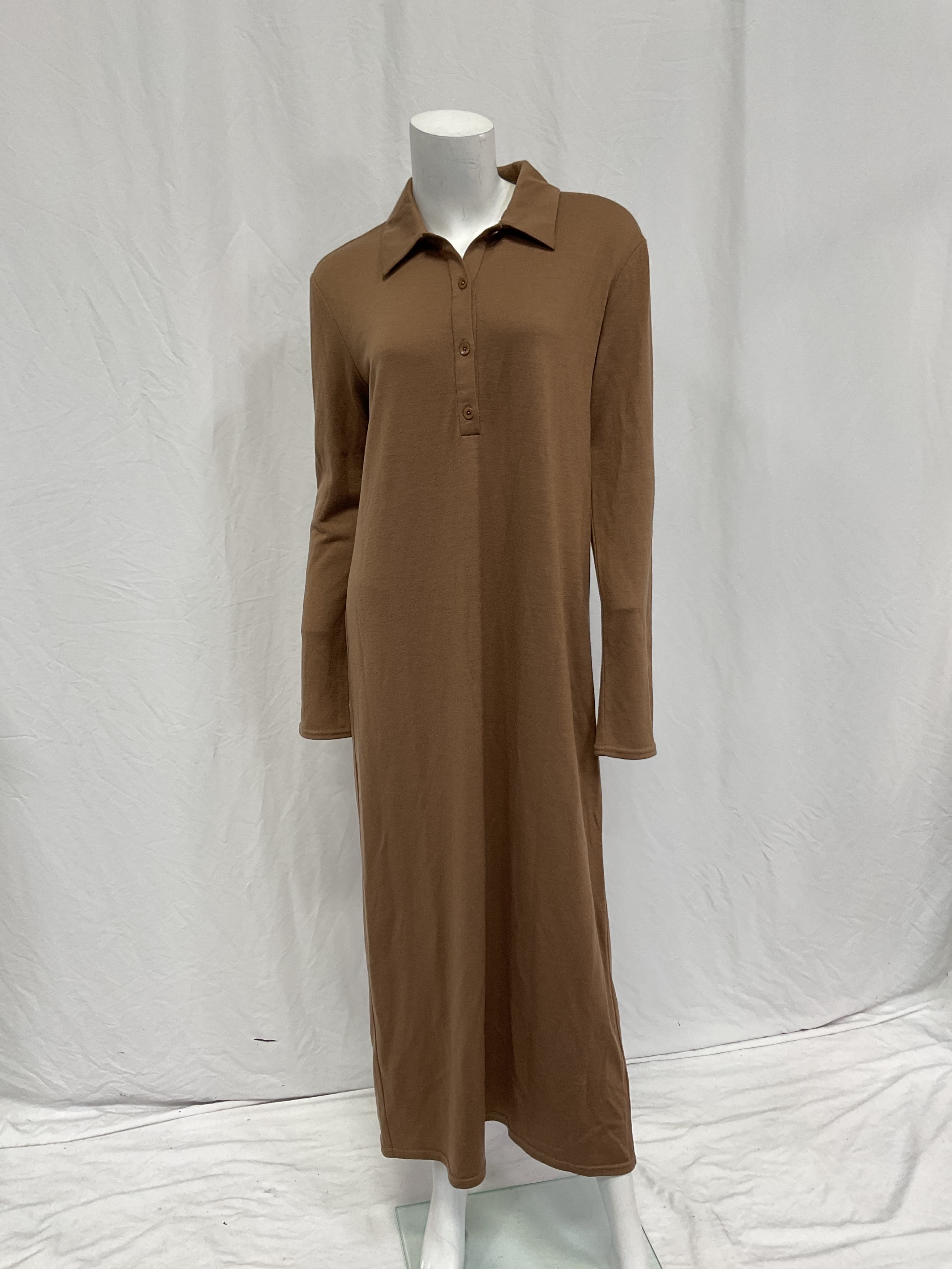 Wool Jersey Polo Shirtdress - Image 3