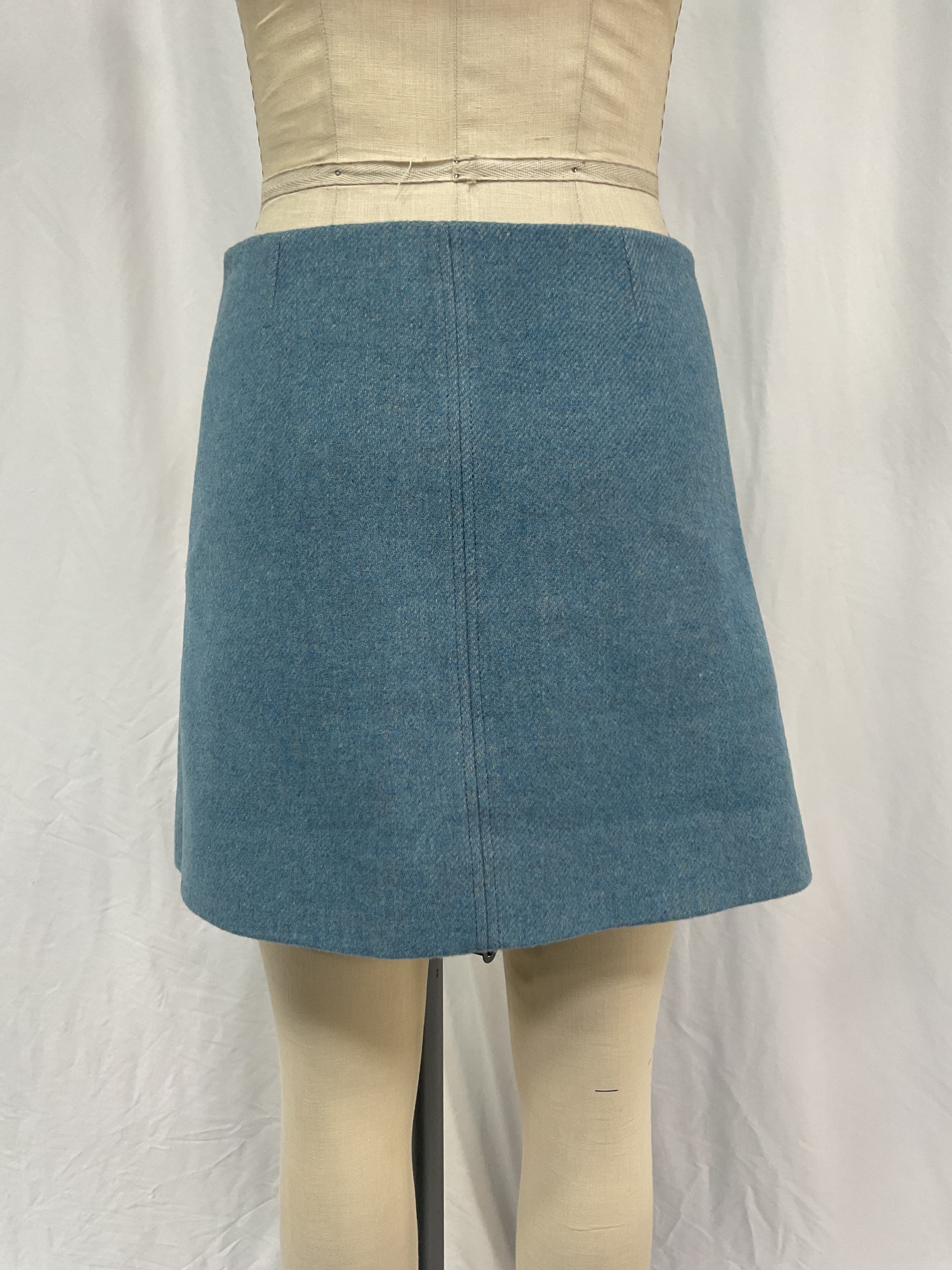 Twill Wool Suiting Mini Skirt - Image 3