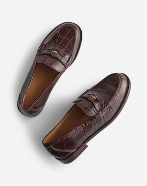 The Grayson Penny Loafer In Stamped Leather - Image 1