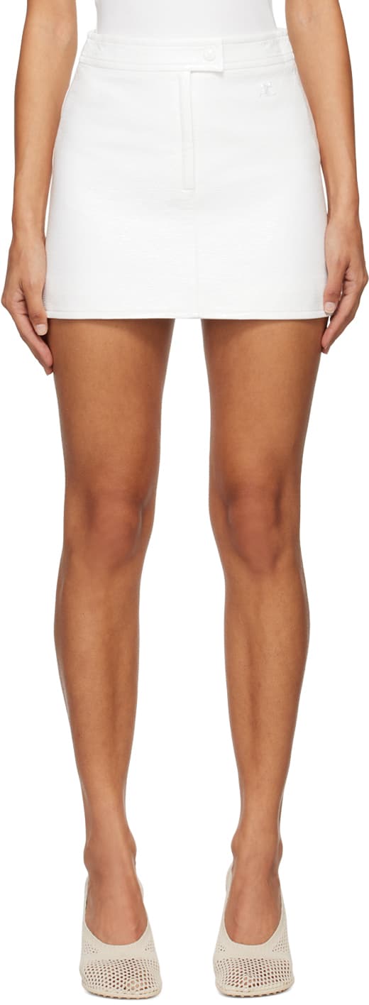 White Reedition Miniskirt - Image 1