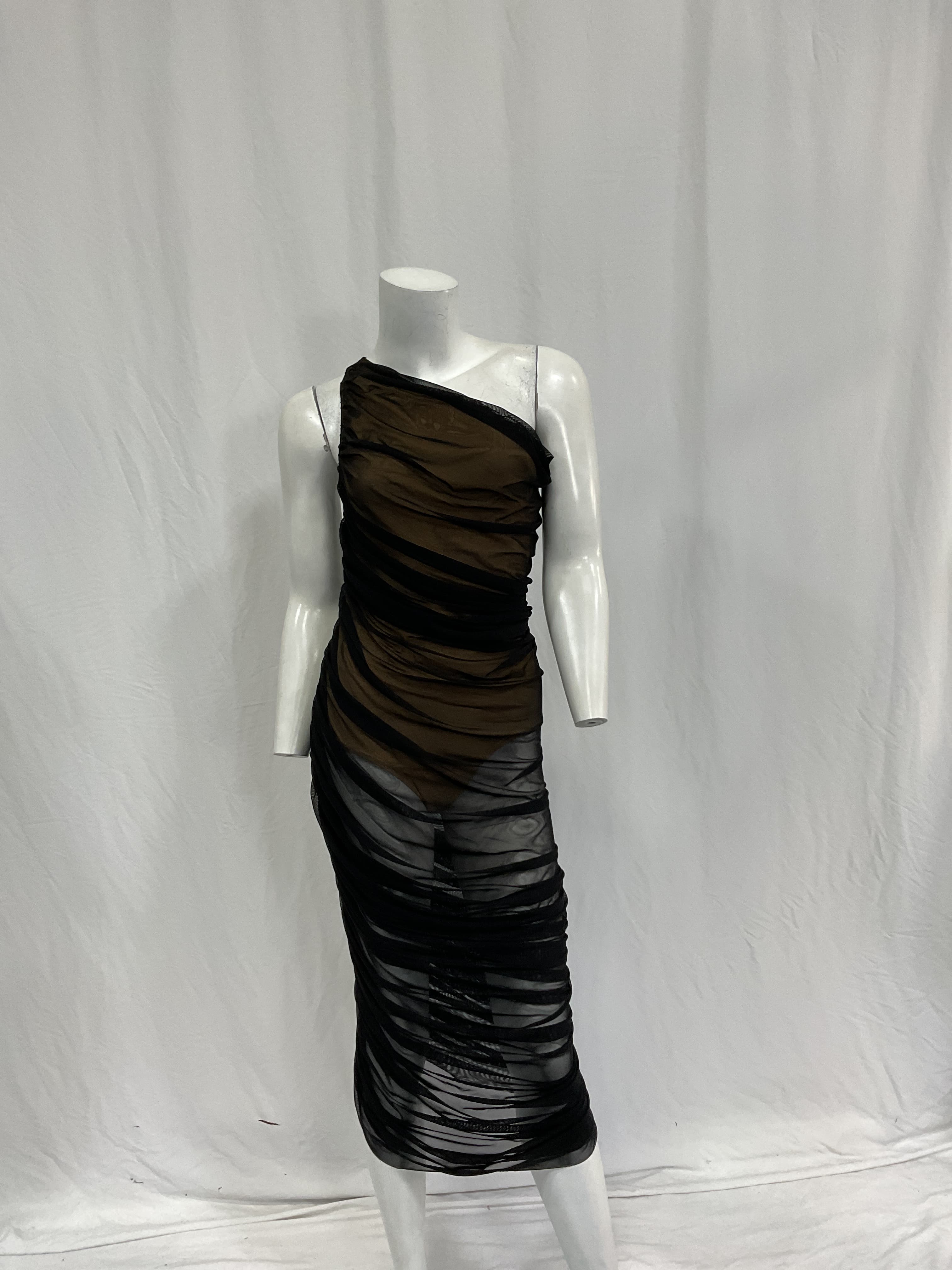 Diana Gown In Black Mesh - Image 2