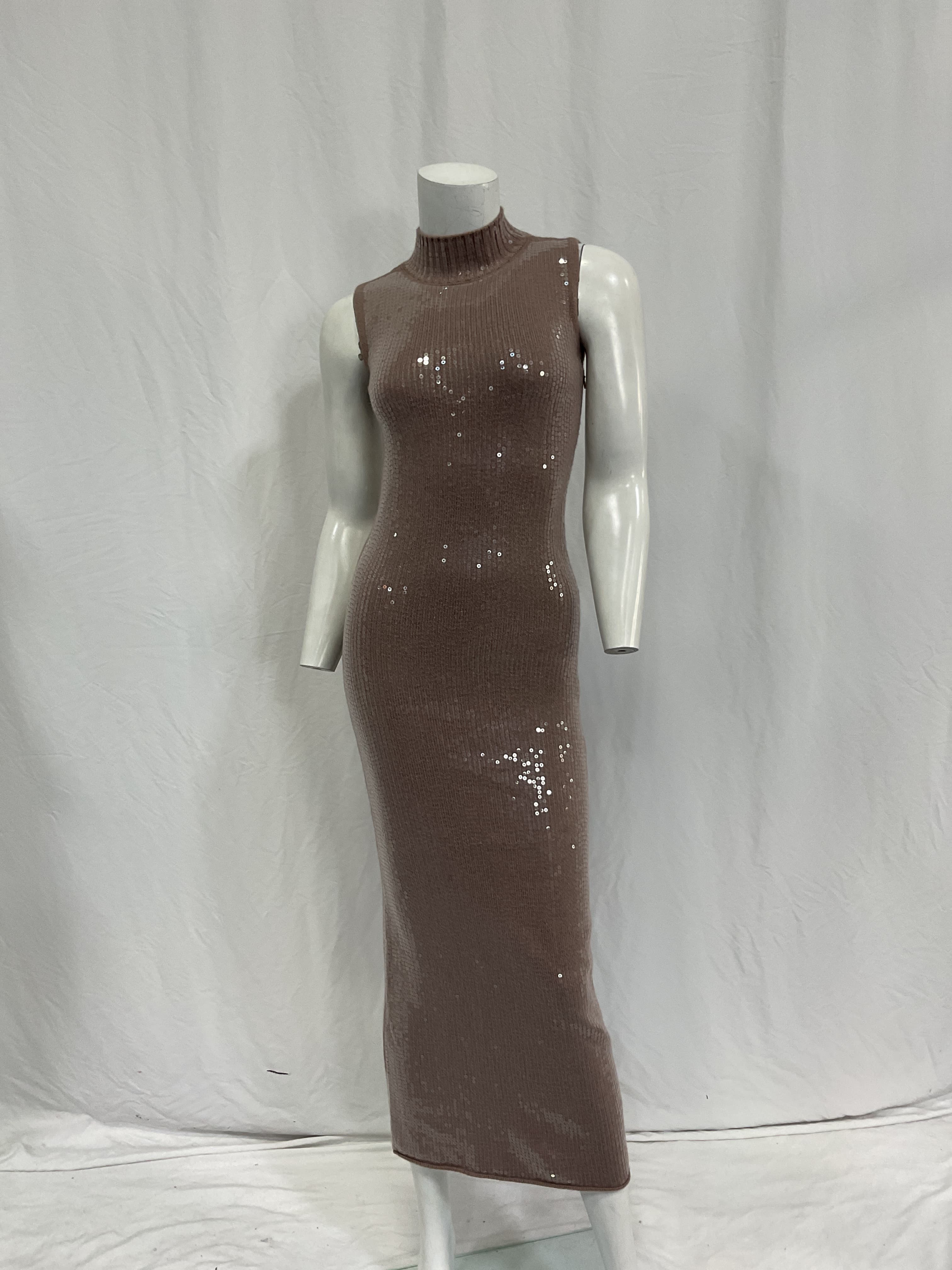 Dove Sequin Knit Dress - Image 3