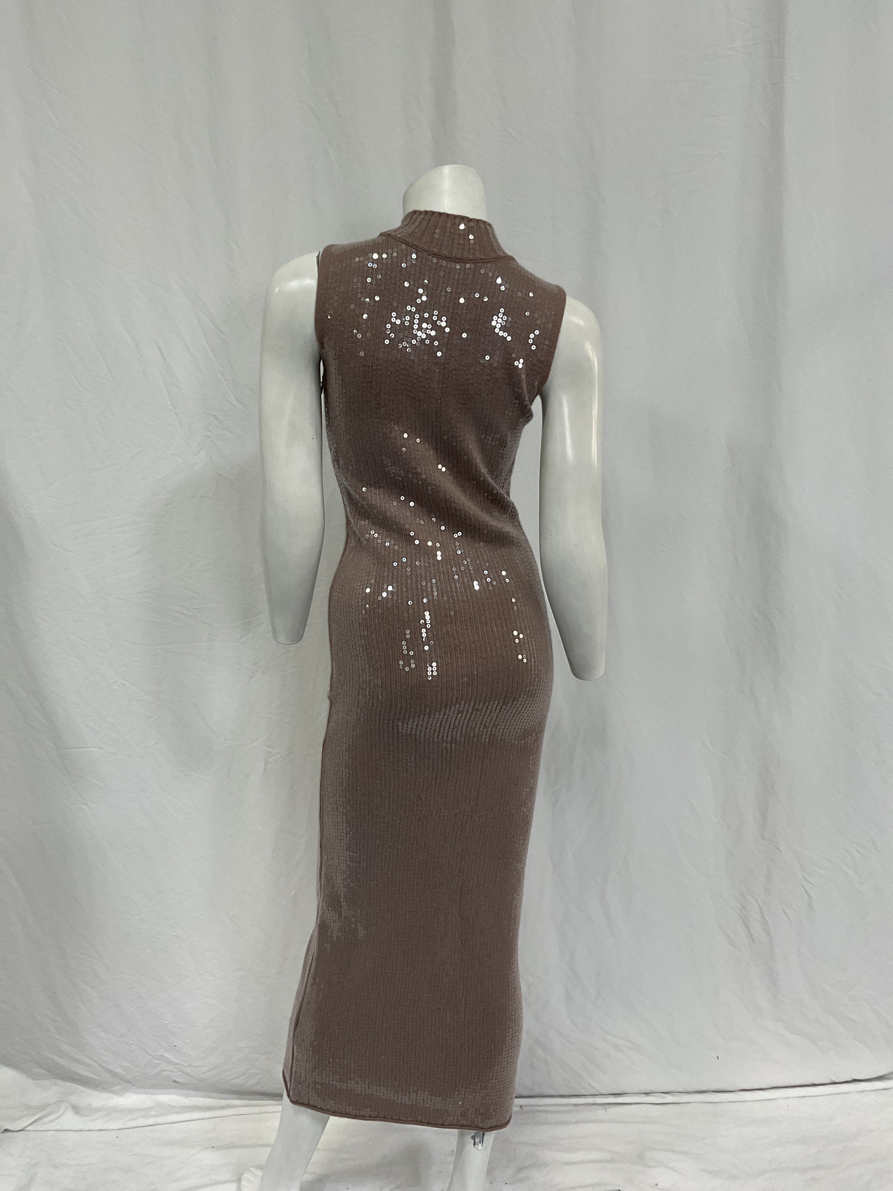 Dove Sequin Knit Dress - Image 2