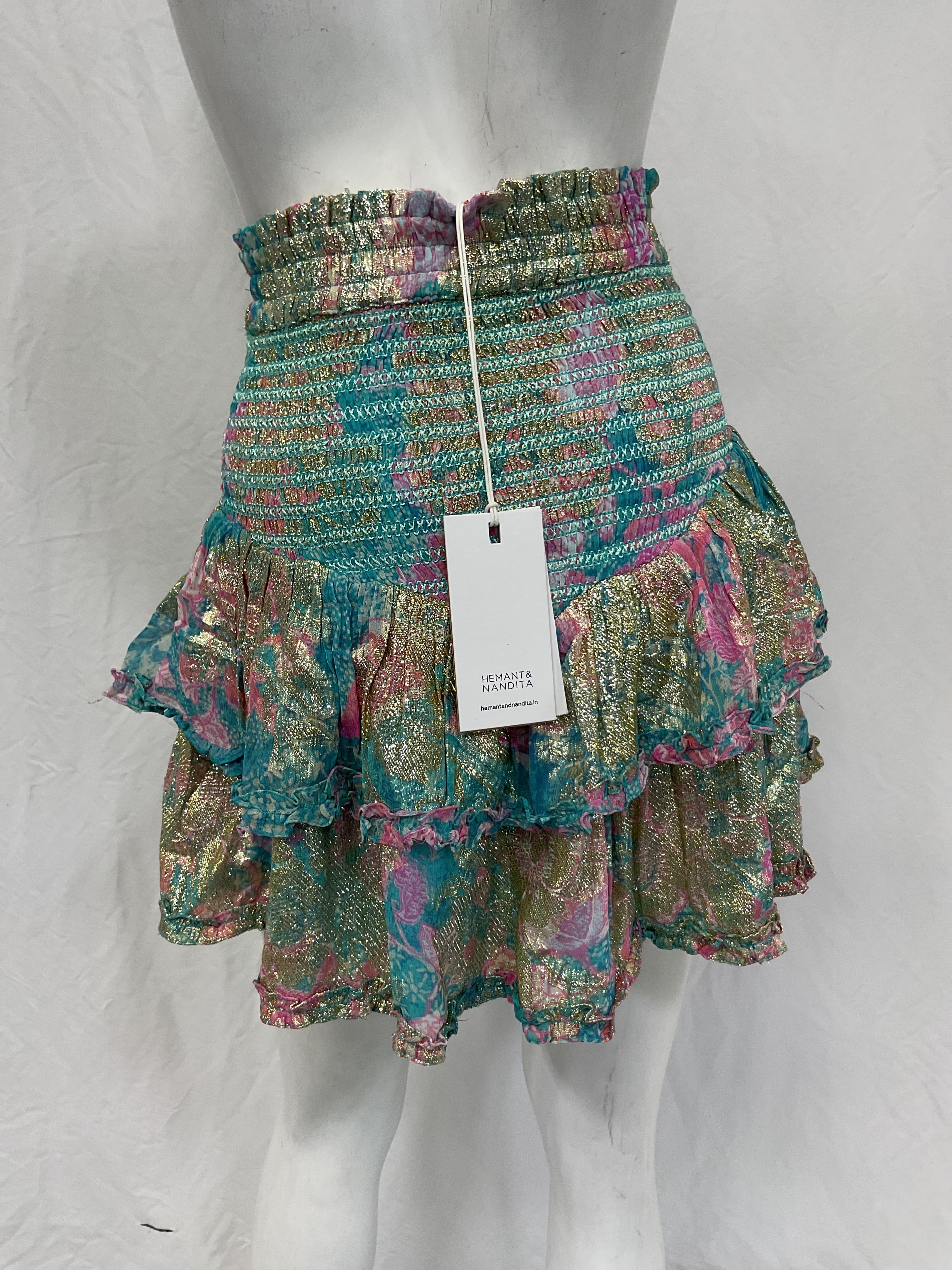 Xari Mini Skirt In Cyan - Image 2