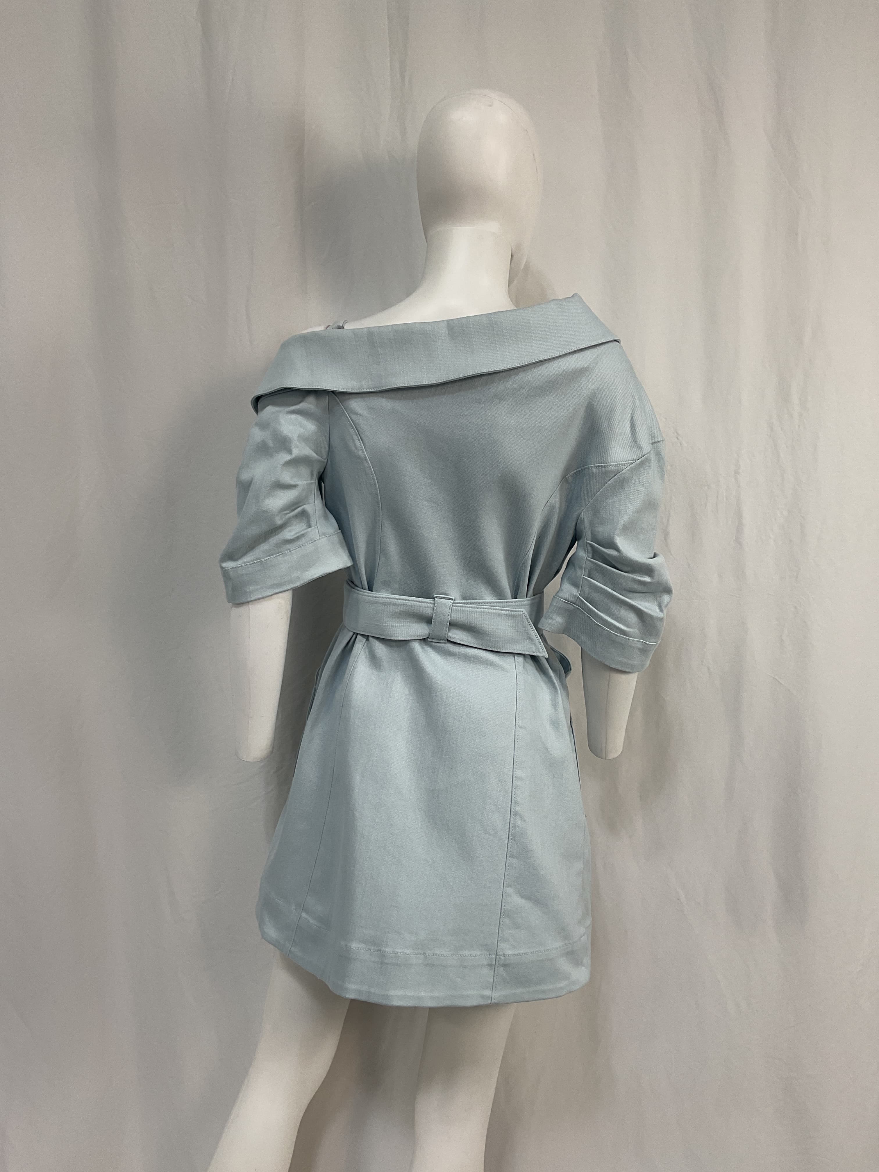 Milly Dress In Baby Blue - Image 2