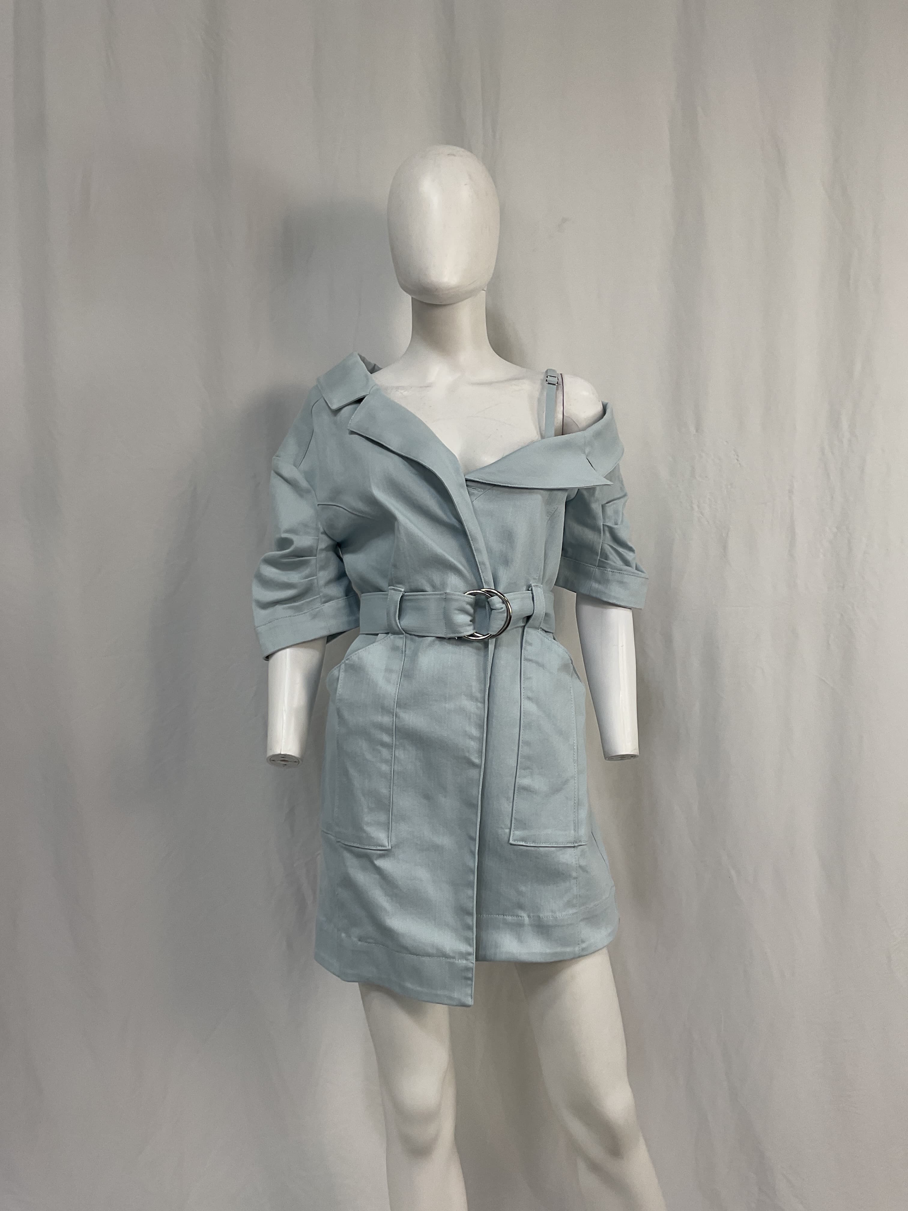 Milly Dress In Baby Blue - Image 3