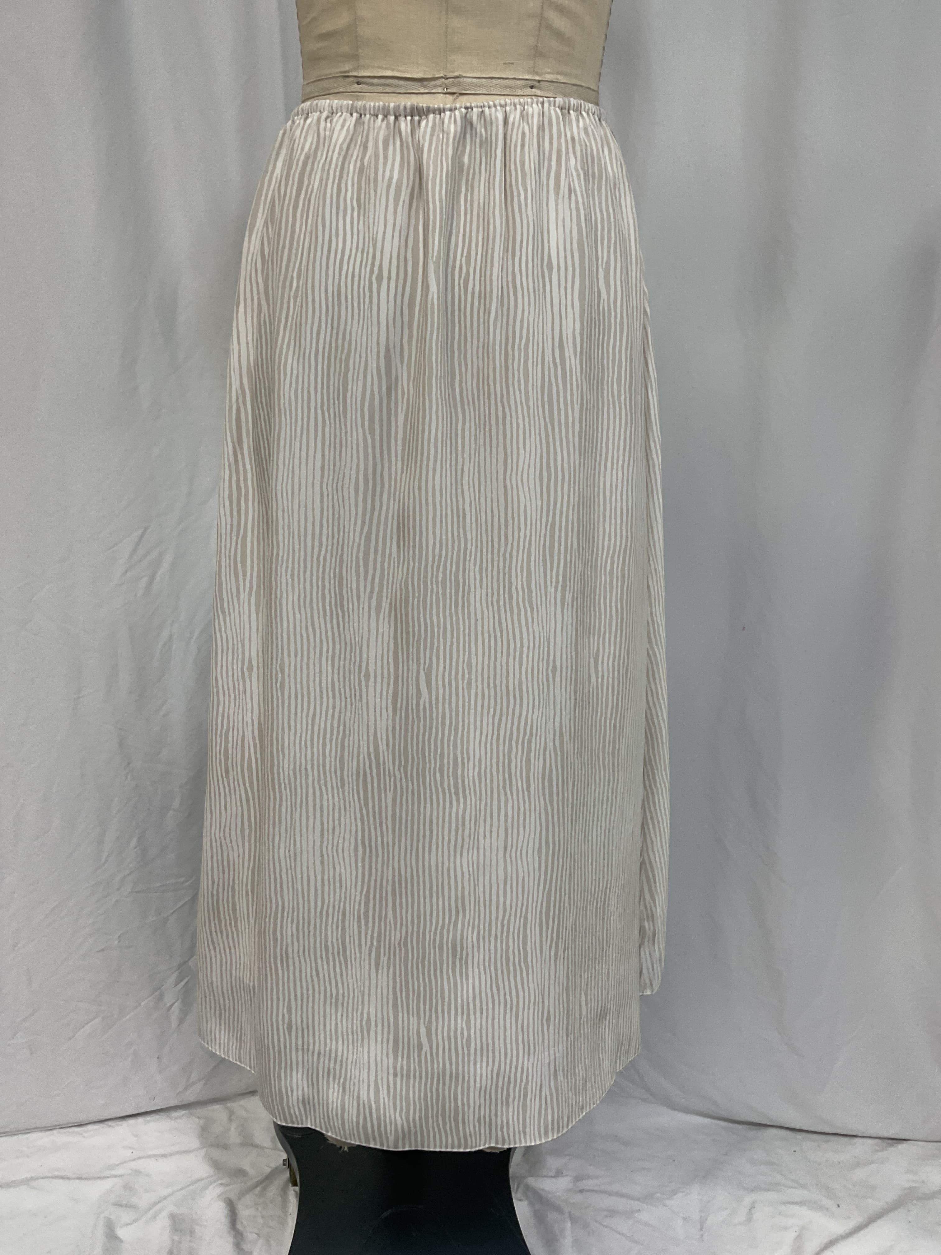 Striped Silk-Crepe Midi Skirt - Image 2