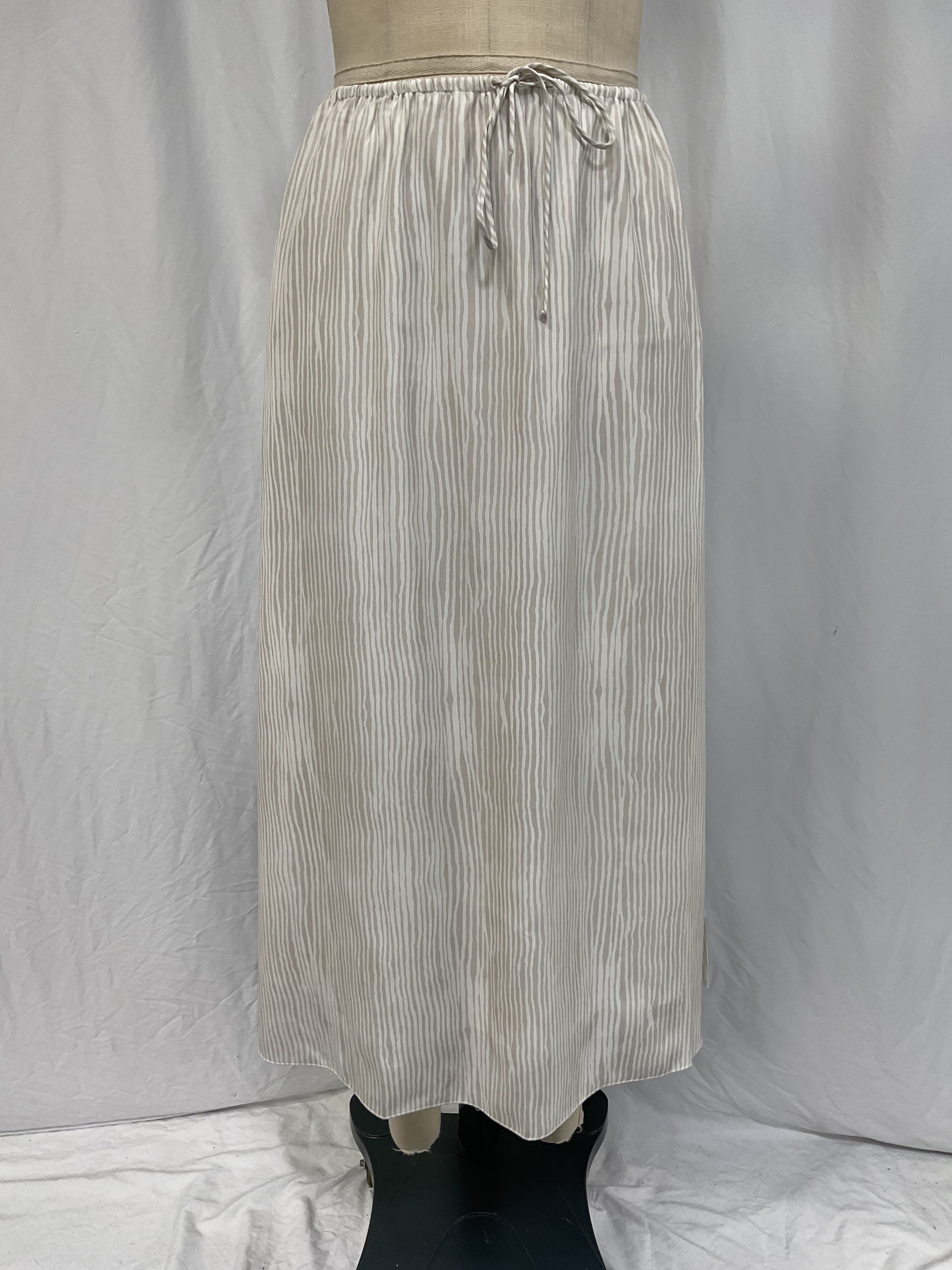 Striped Silk-Crepe Midi Skirt - Image 3