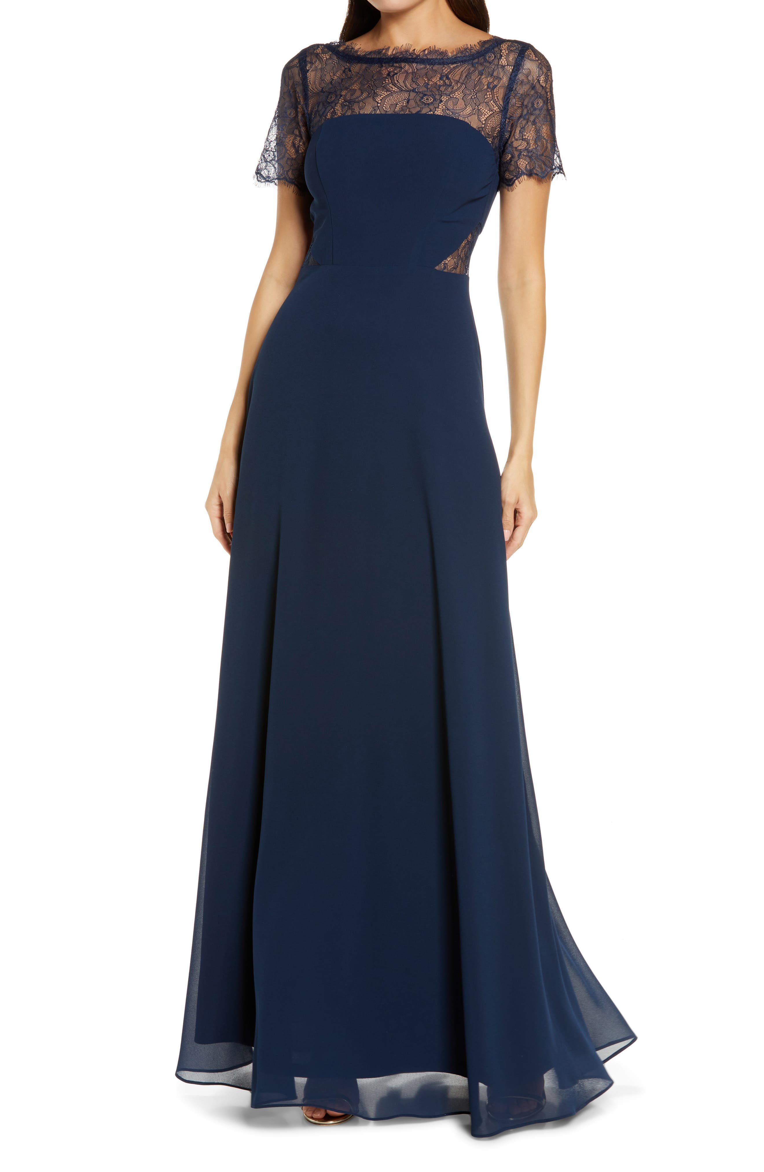 Lulus Waiting For Love Lace Gown - Image 1