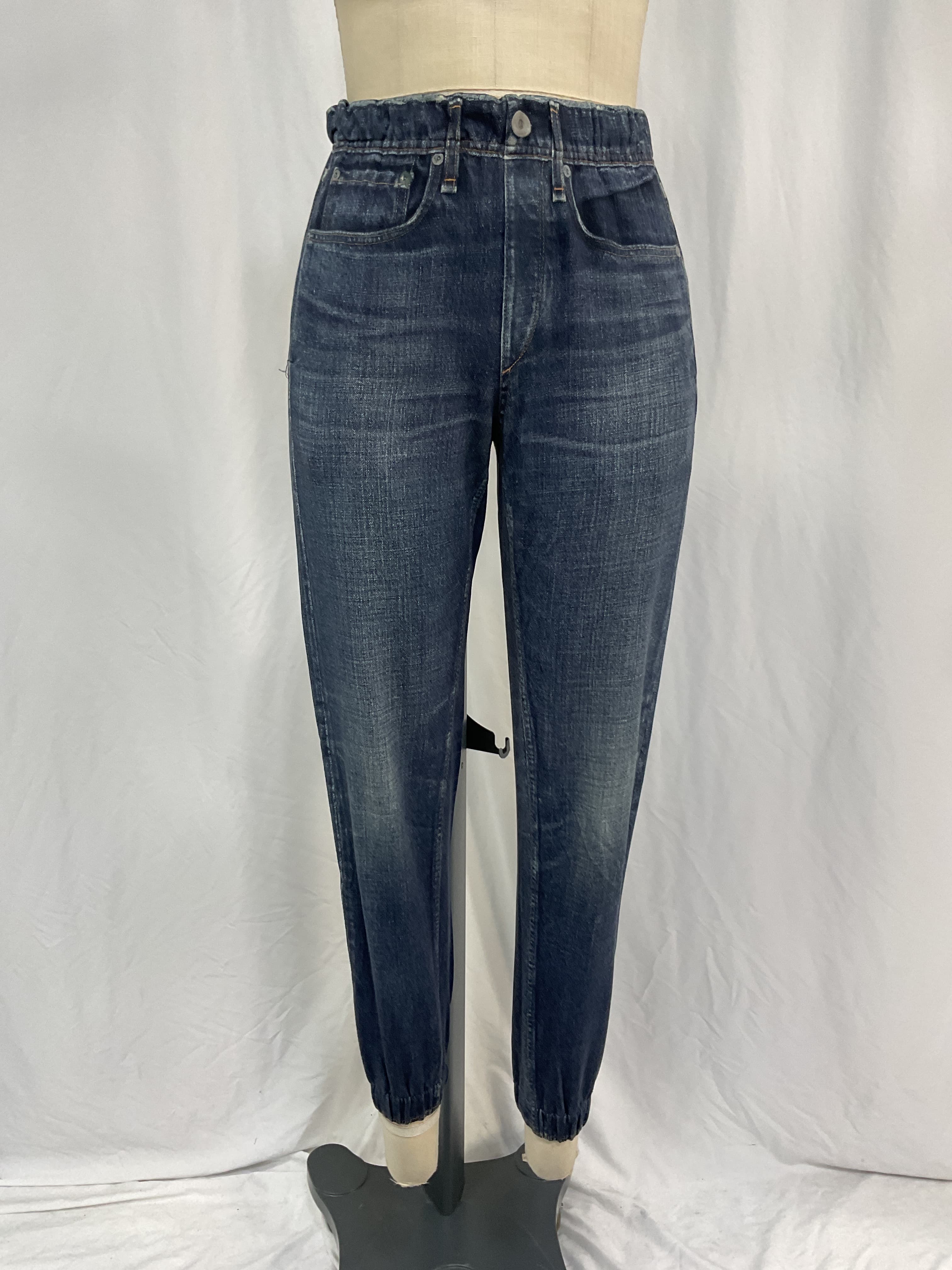 Miramar Sweatpants - Indigo Wash Trompe L'oeil Cotton Jogger - Image 2