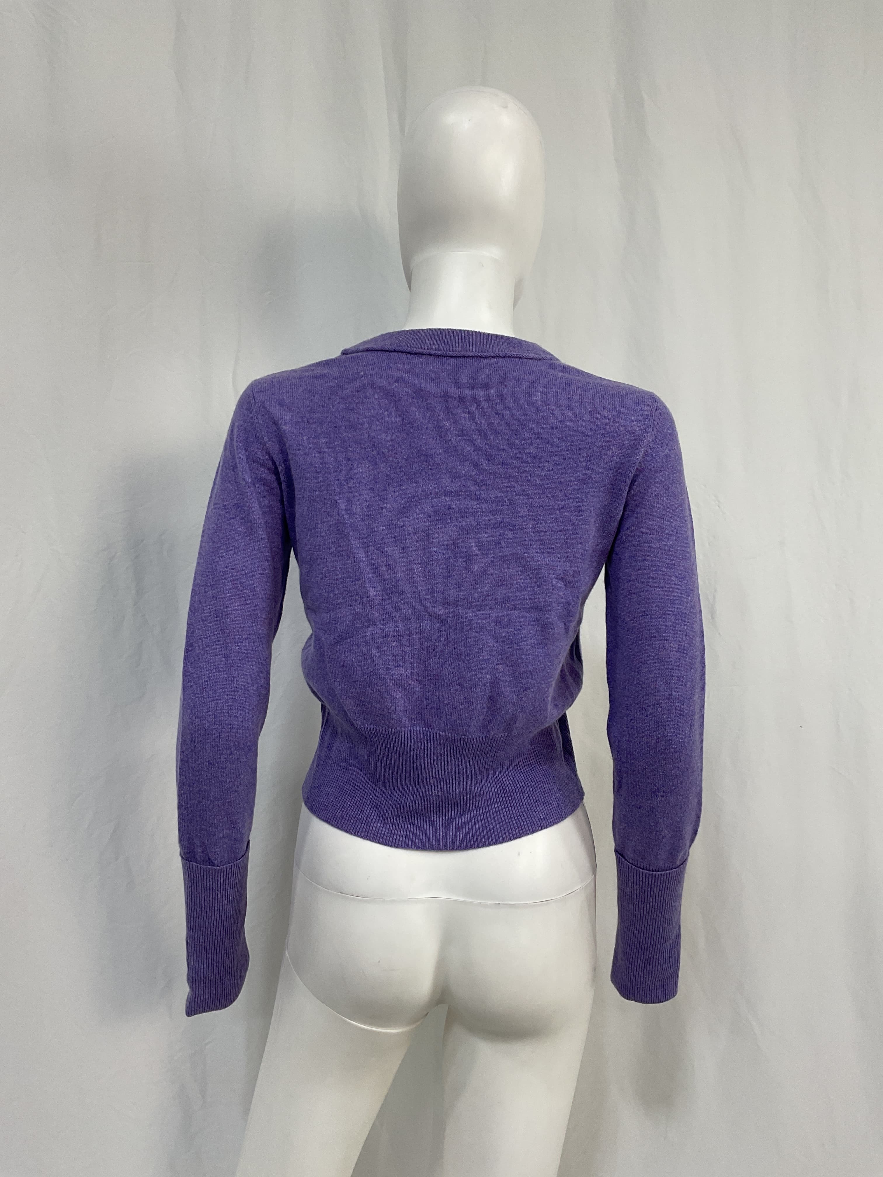 Cropped Sweater In Hyacinth - Image 2
