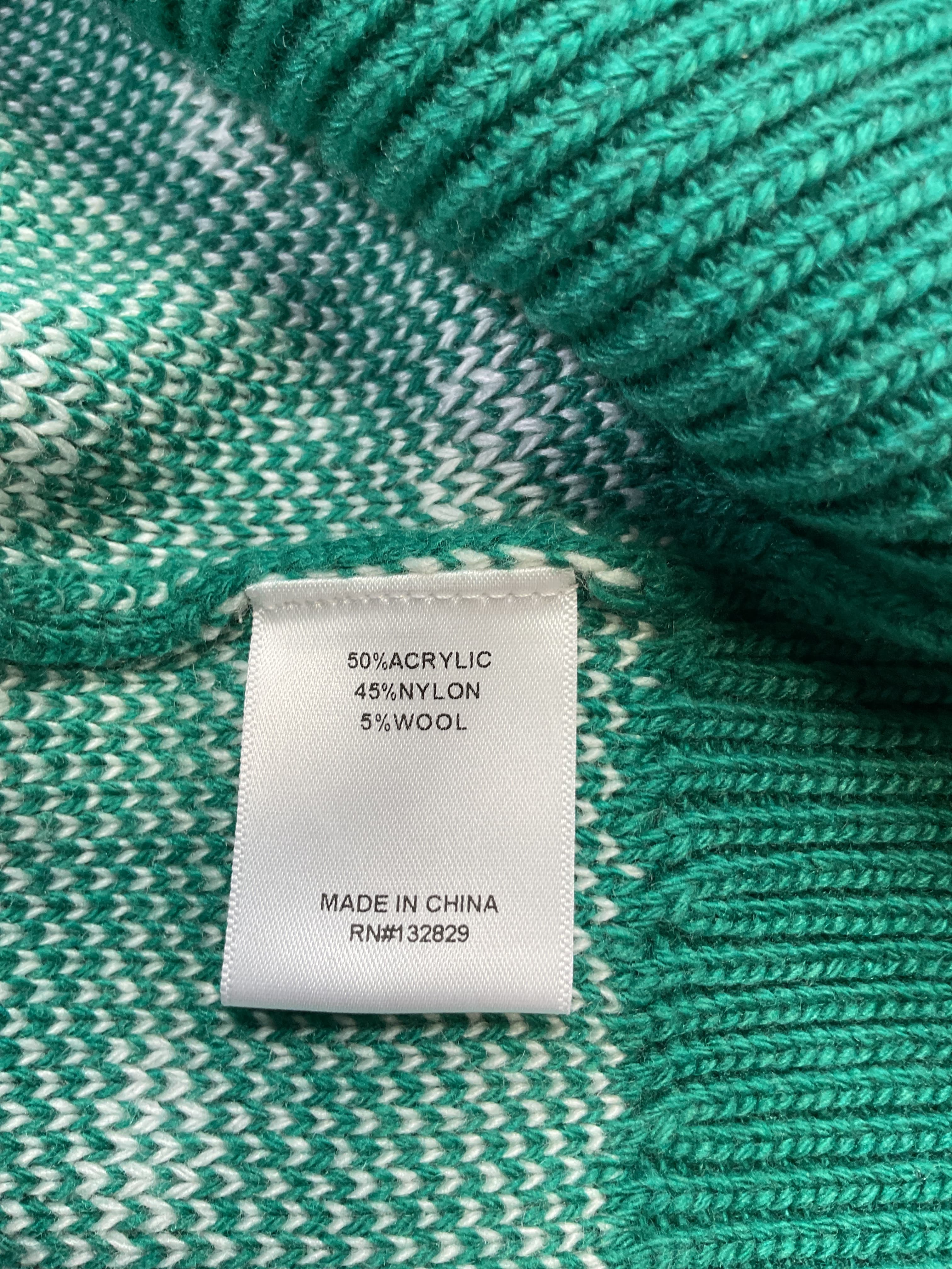 Fair Isle Oversized Turtleneck Pullover In Forest Green - Image 4