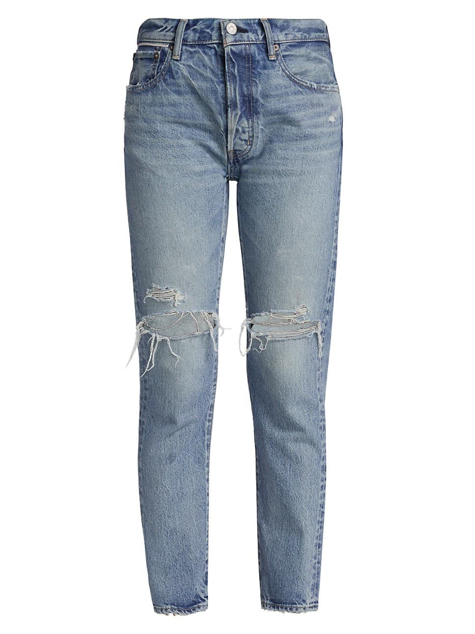 Humphreys High-Rise Distressed Tapered Jeans - Image 1