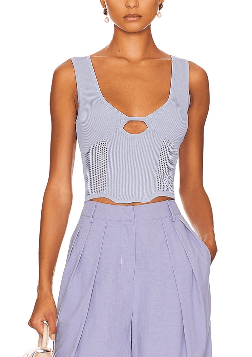 Intrepid Knit Top In Blue Ice - Image 1