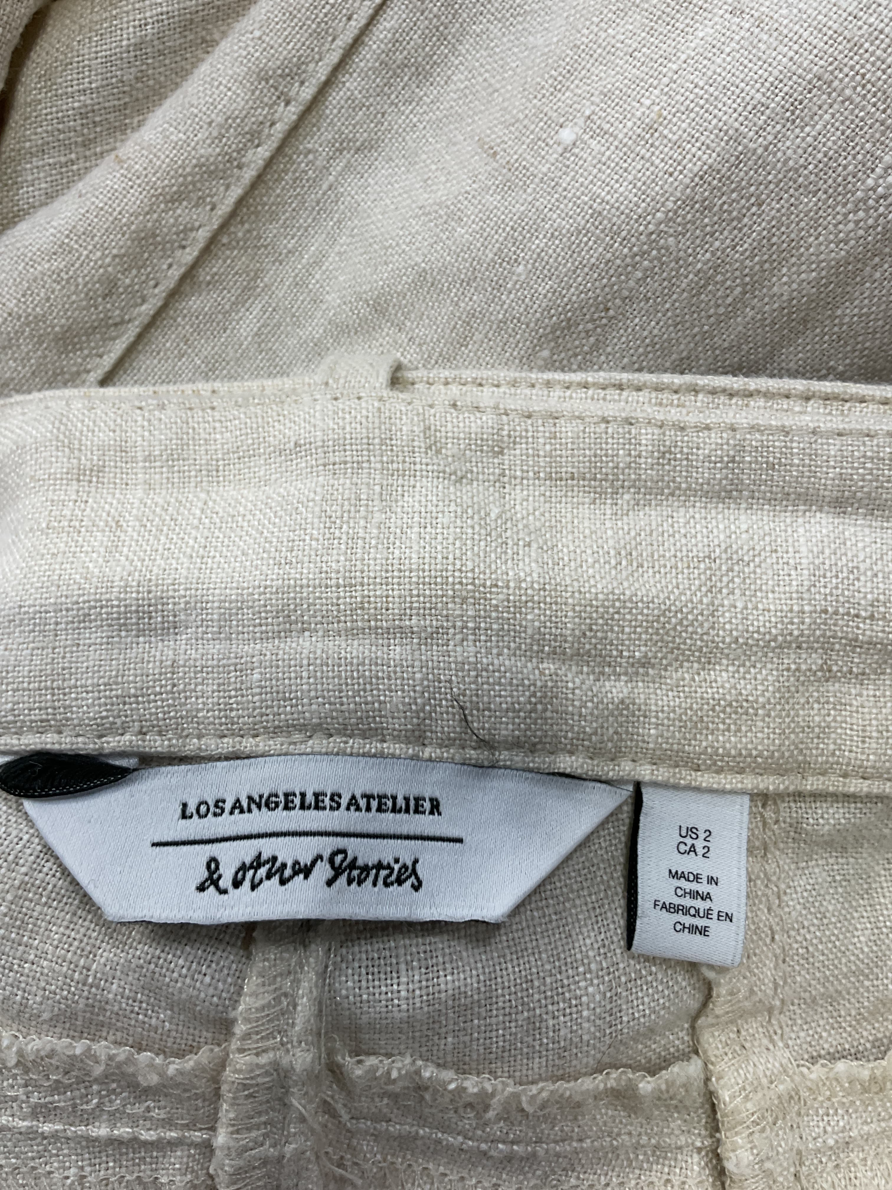 Flared Linen Trousers - Image 3