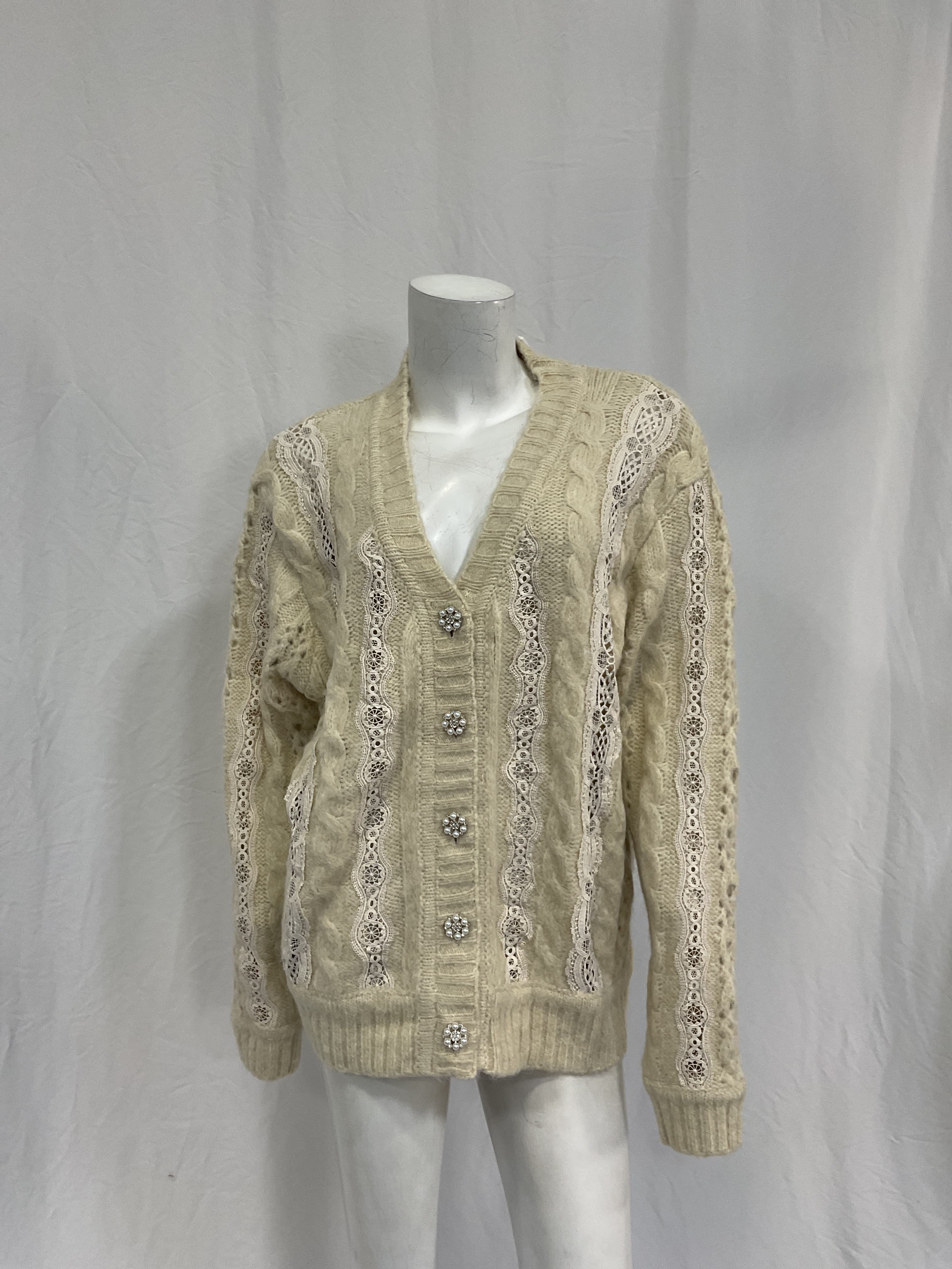 Nesmarie Lace Embellished Cardigan - Image 3