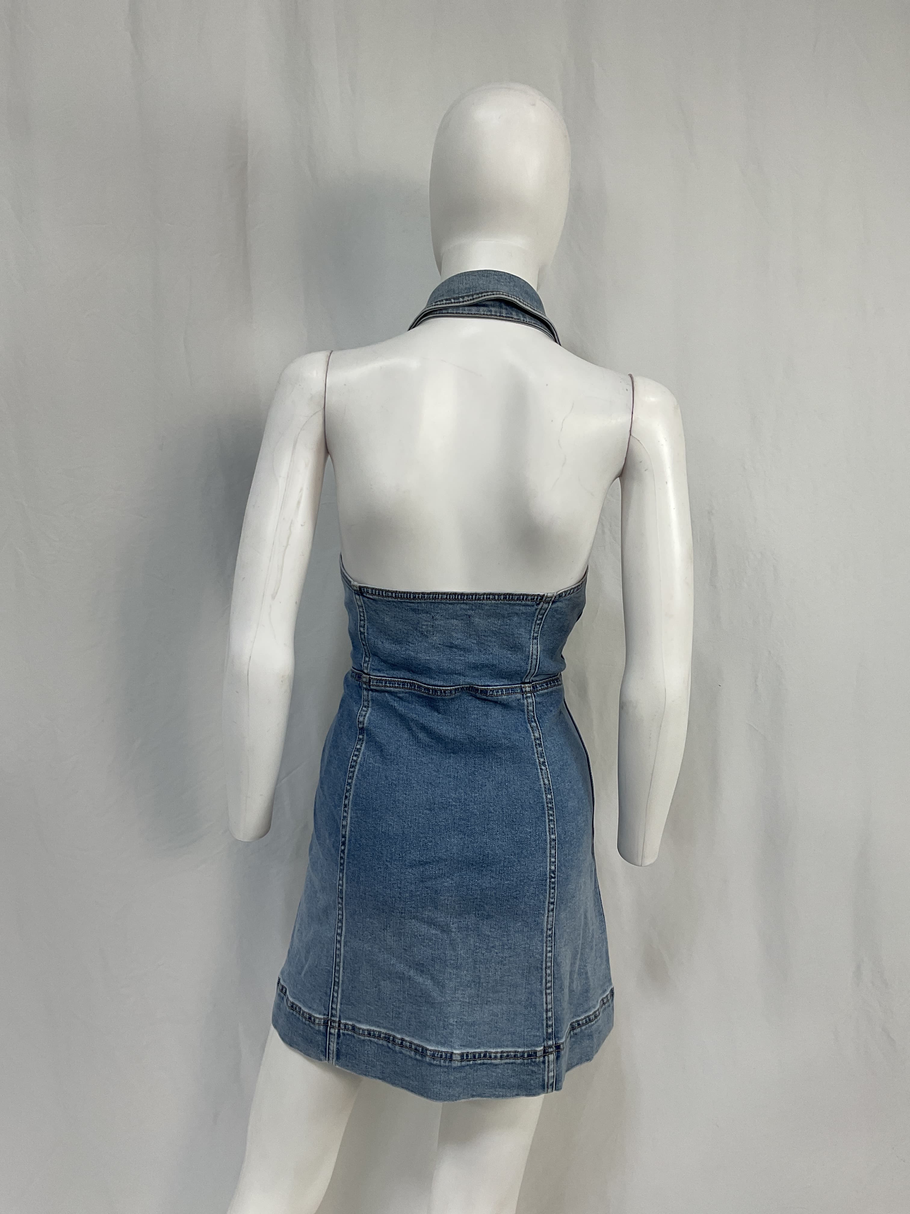 Kendall Denim Mini Dress In Ivy Blue - Image 2