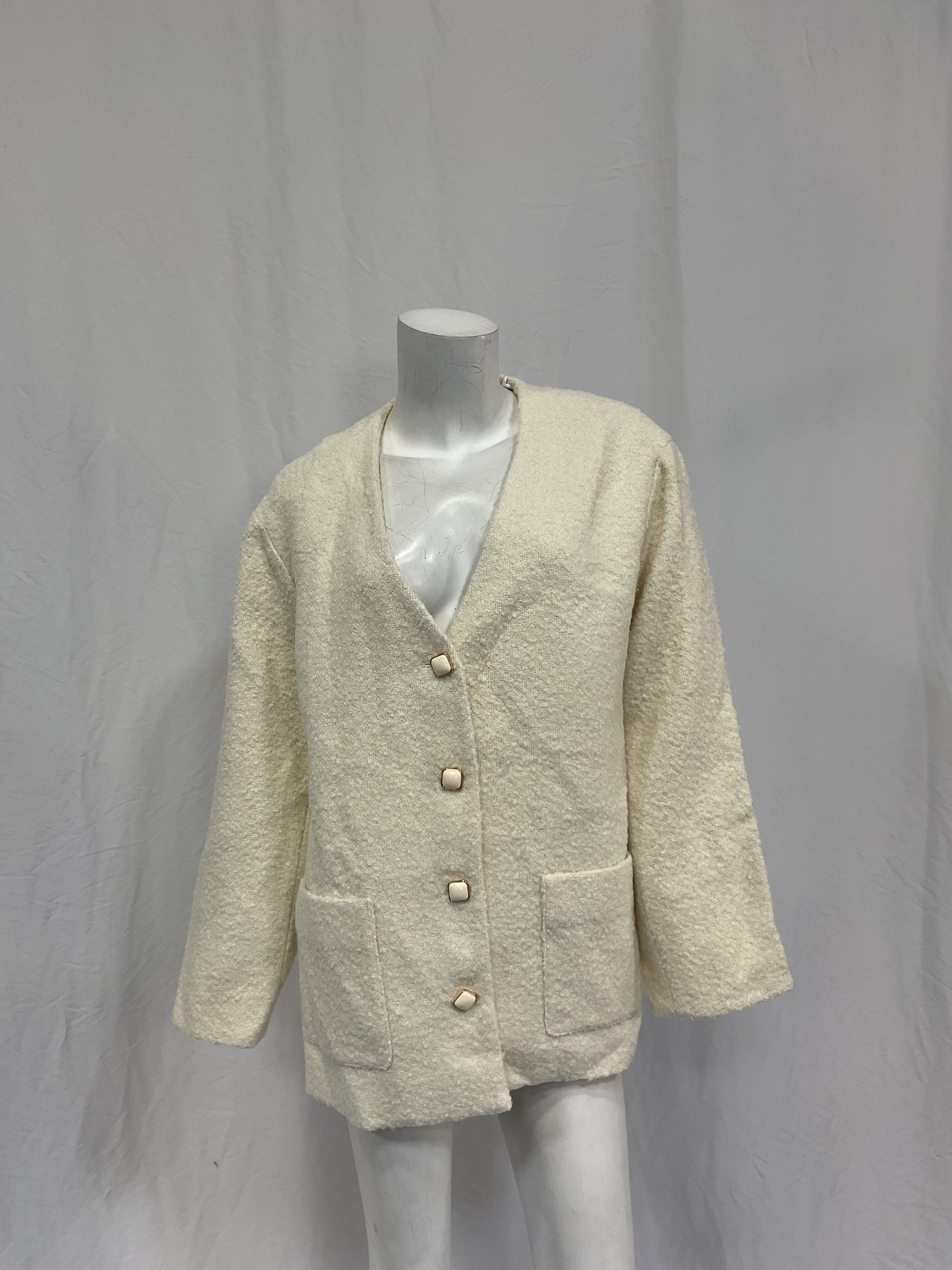 Maidy Boucle V-Neck Coat - Image 3