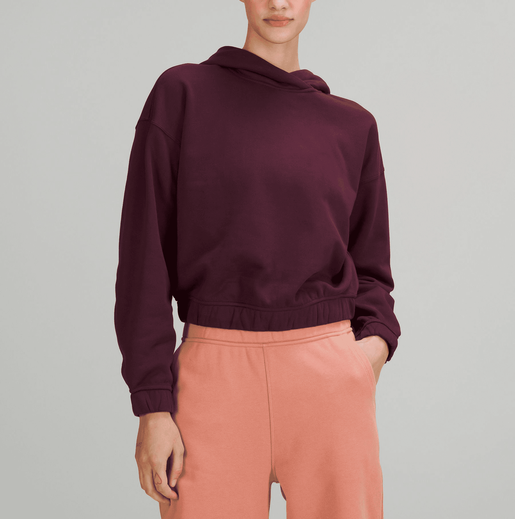 Relaxed Cropped Hoodie - Image 1