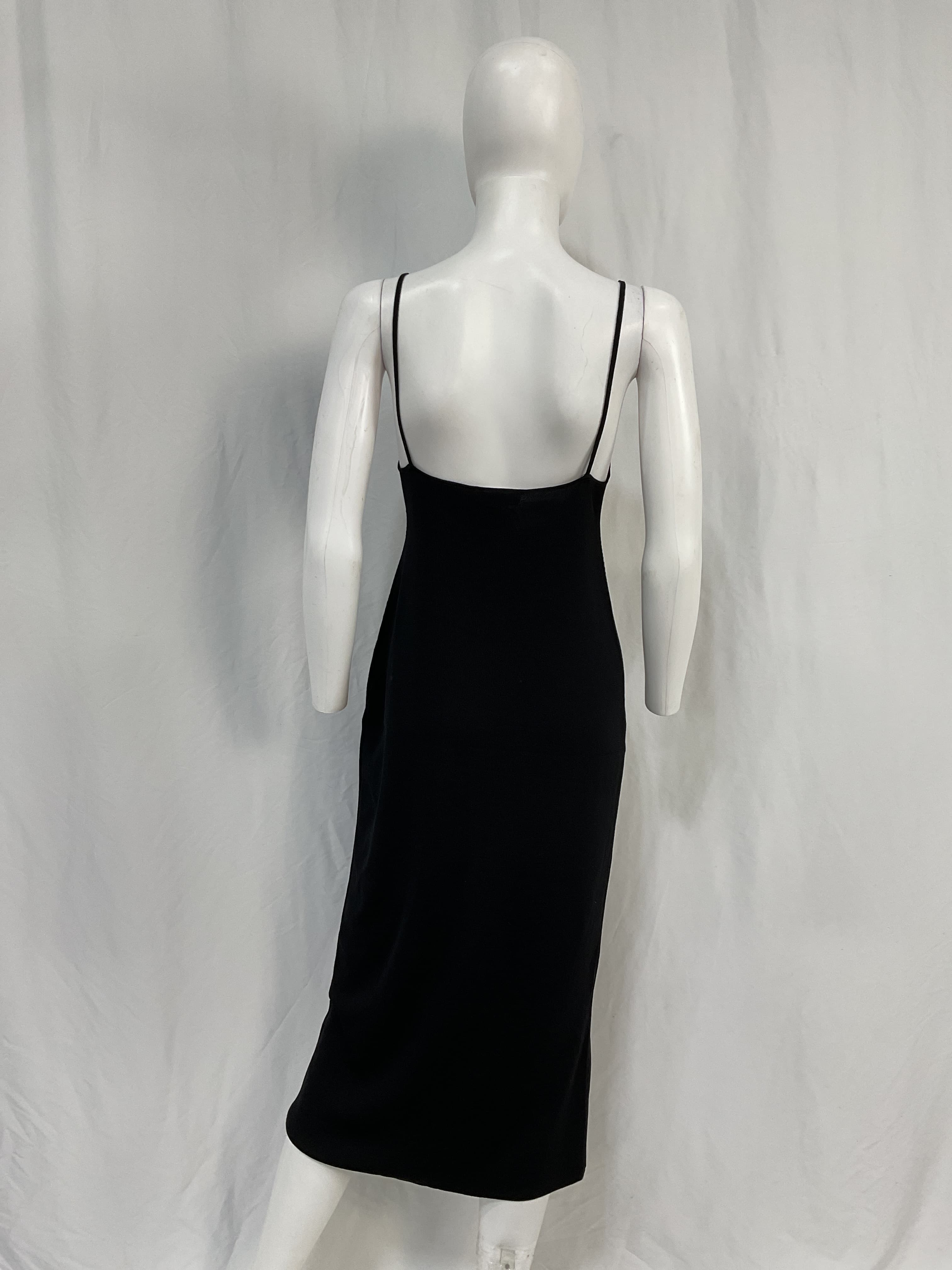 Square-Neck Knitted Midi Slip Dress - Image 2