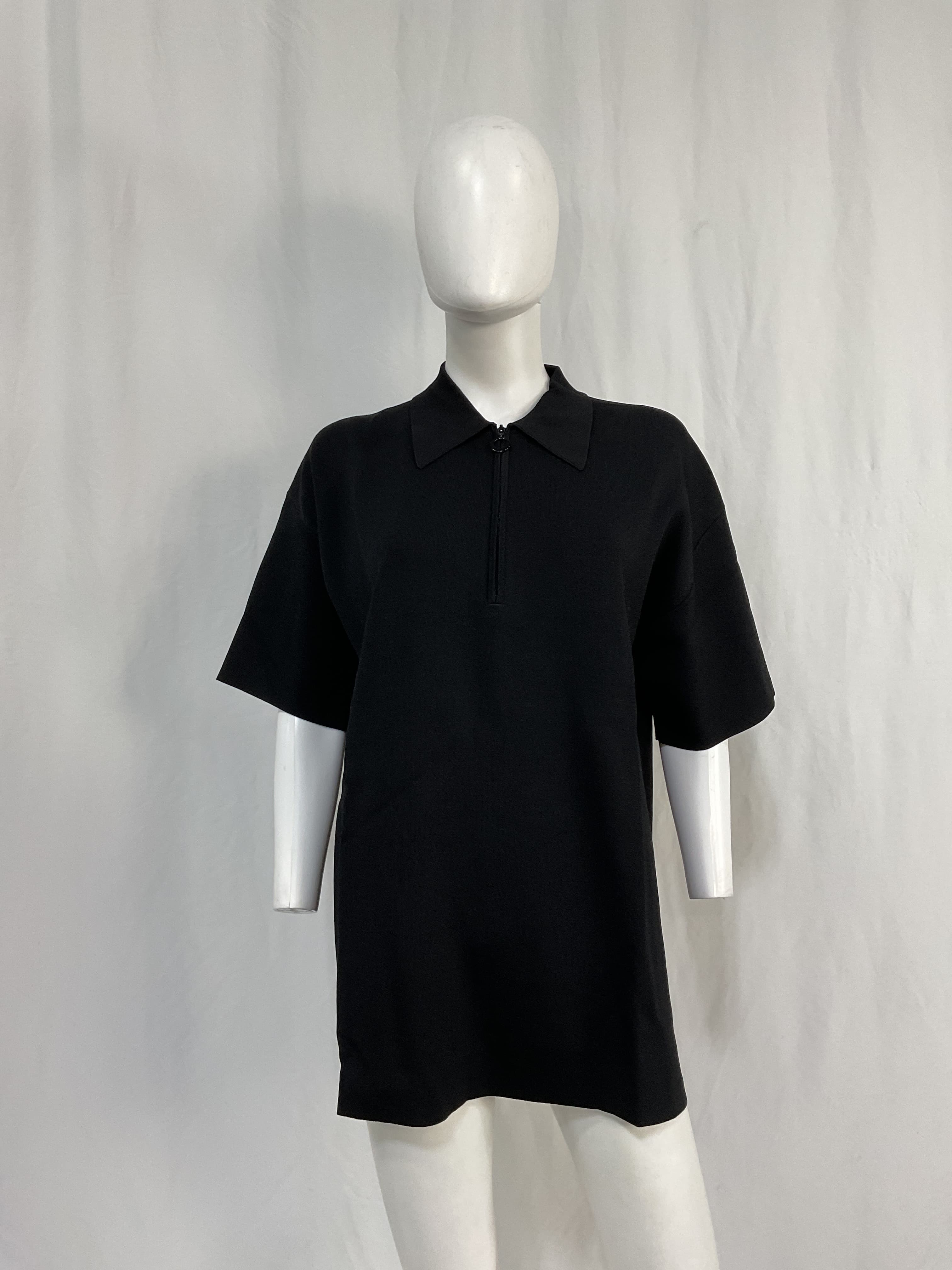 Double-Faced Knitted Zip-Up Polo Shirt - Image 2