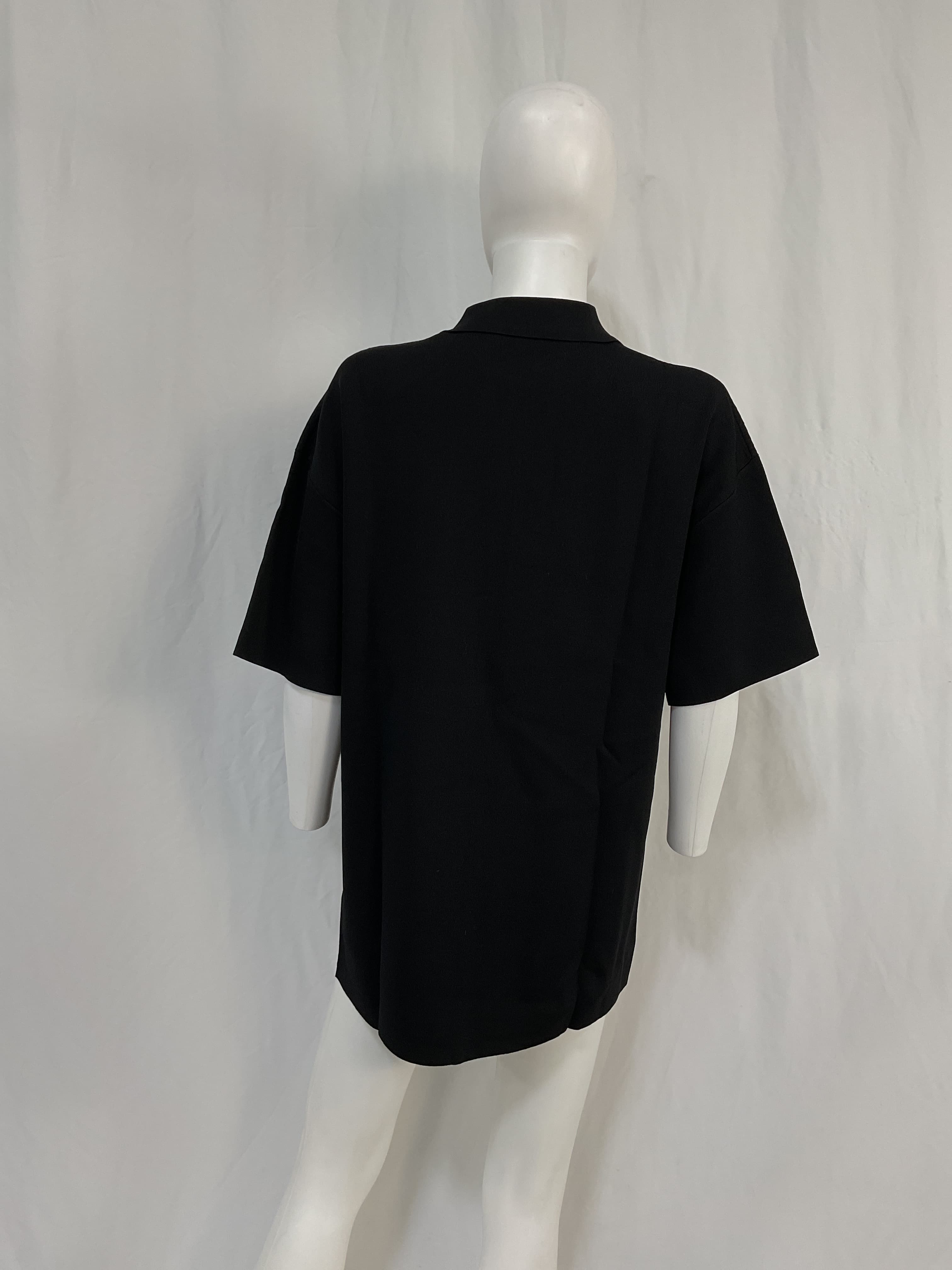 Double-Faced Knitted Zip-Up Polo Shirt - Image 3