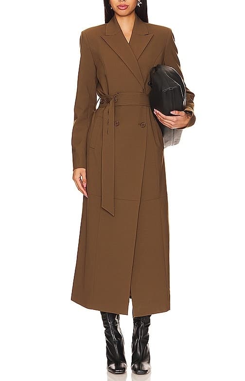 Marlina Coat In Muted Olive - Image 1