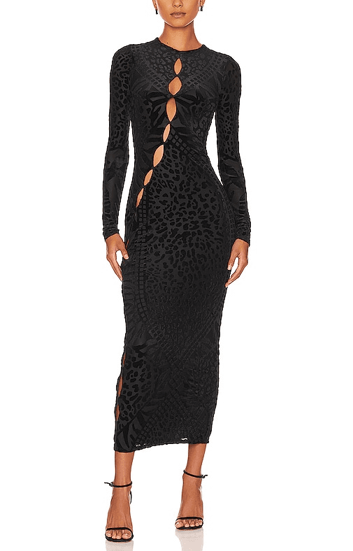 Jolie Velvet Dress In Animal - Image 1