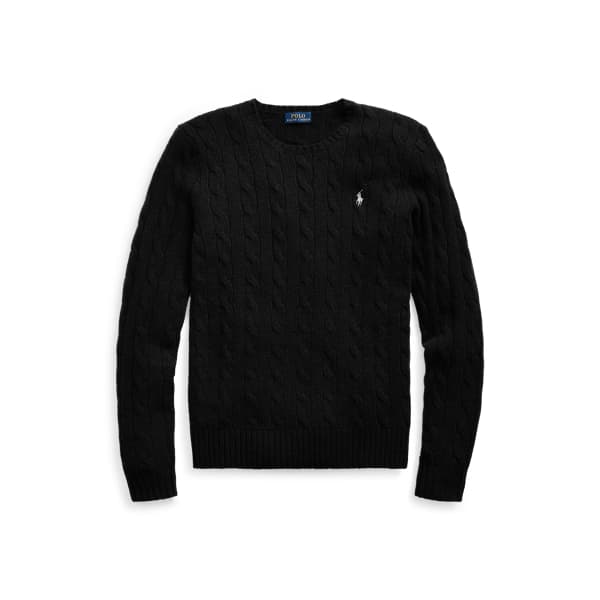 Cable Wool-Cashmere Crewneck Sweater - Image 1