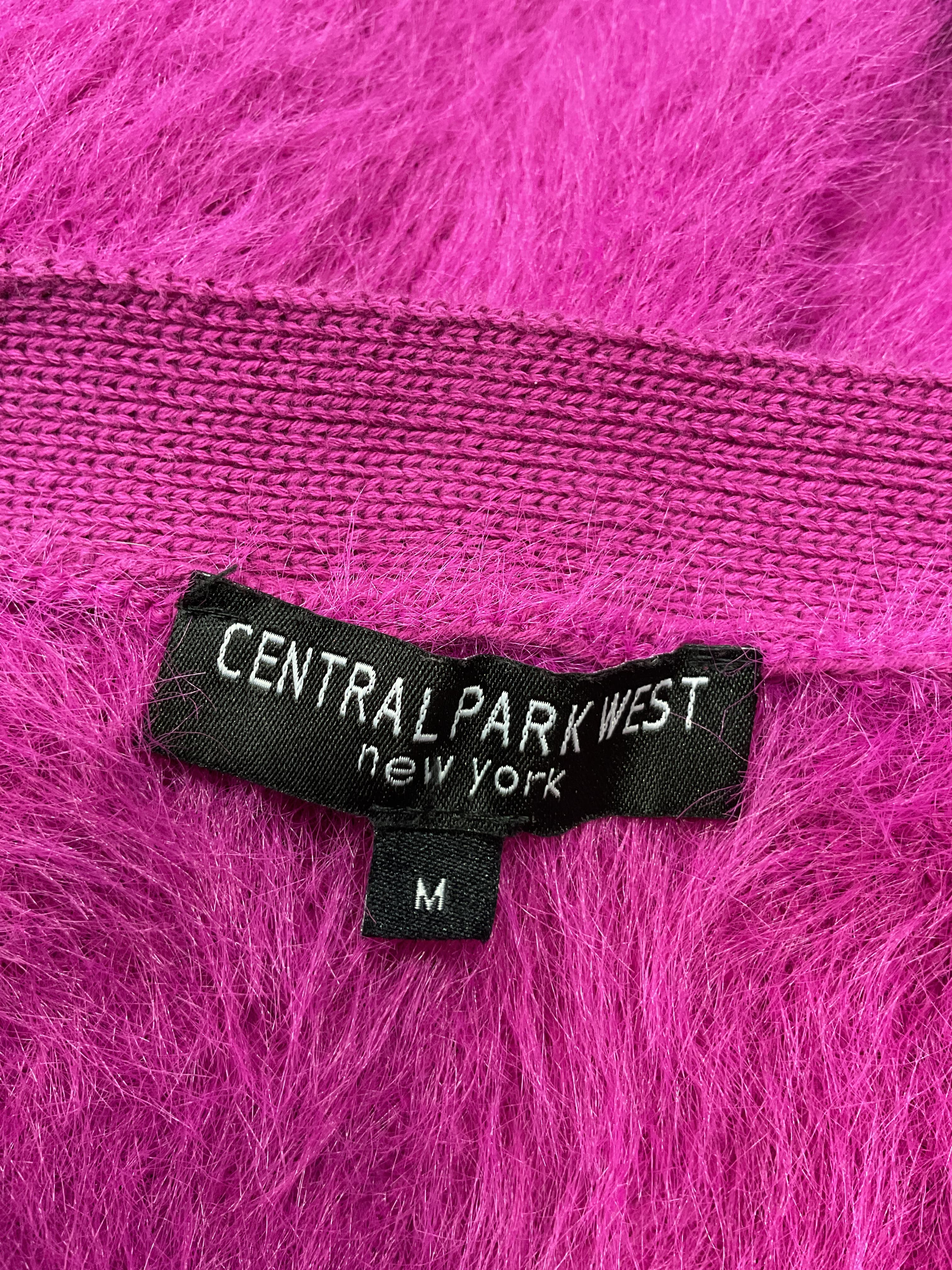 Winnie Hairy Yam Cardigan In Magenta - Image 4
