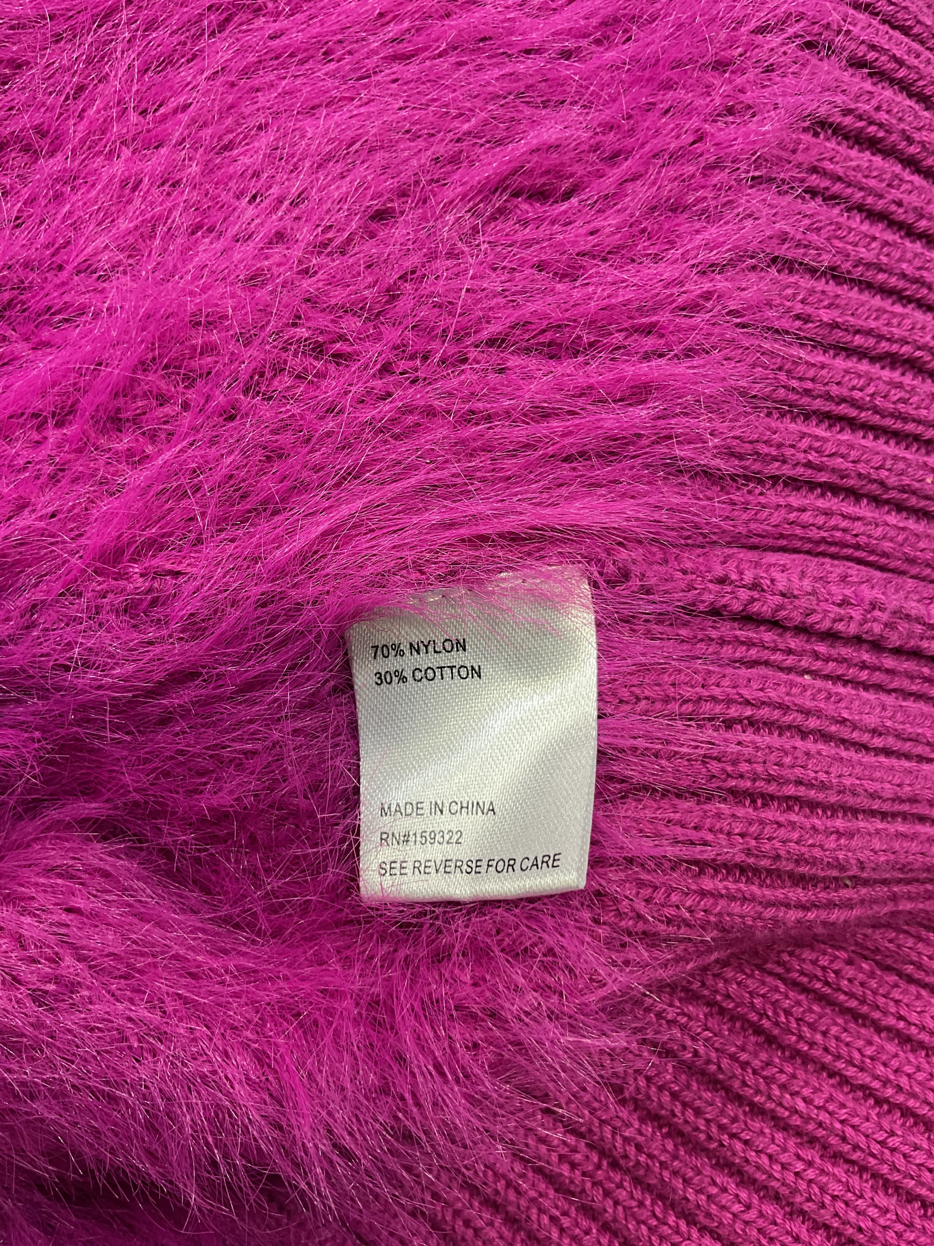 Winnie Hairy Yam Cardigan In Magenta - Image 3