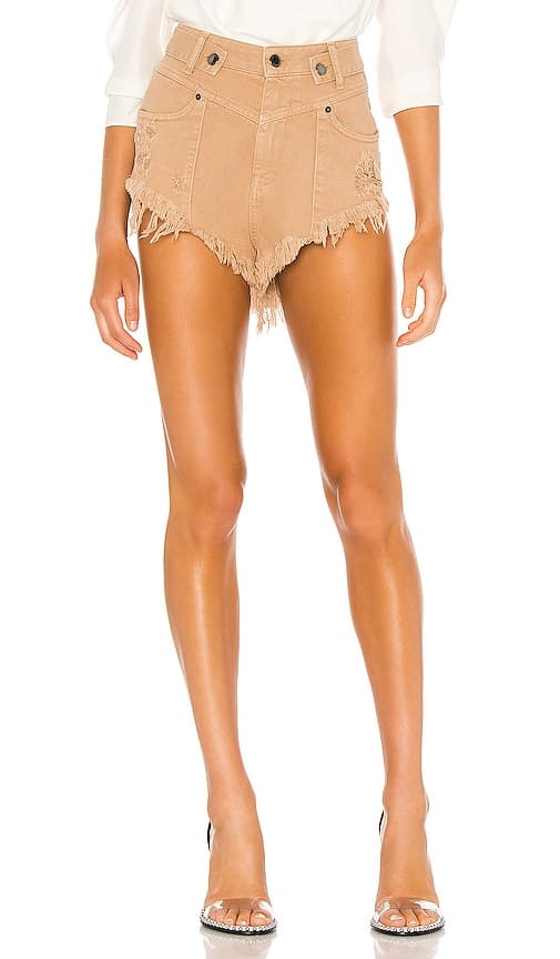 Retrofete X Revolve Tessa Shorts In Camel - Image 1