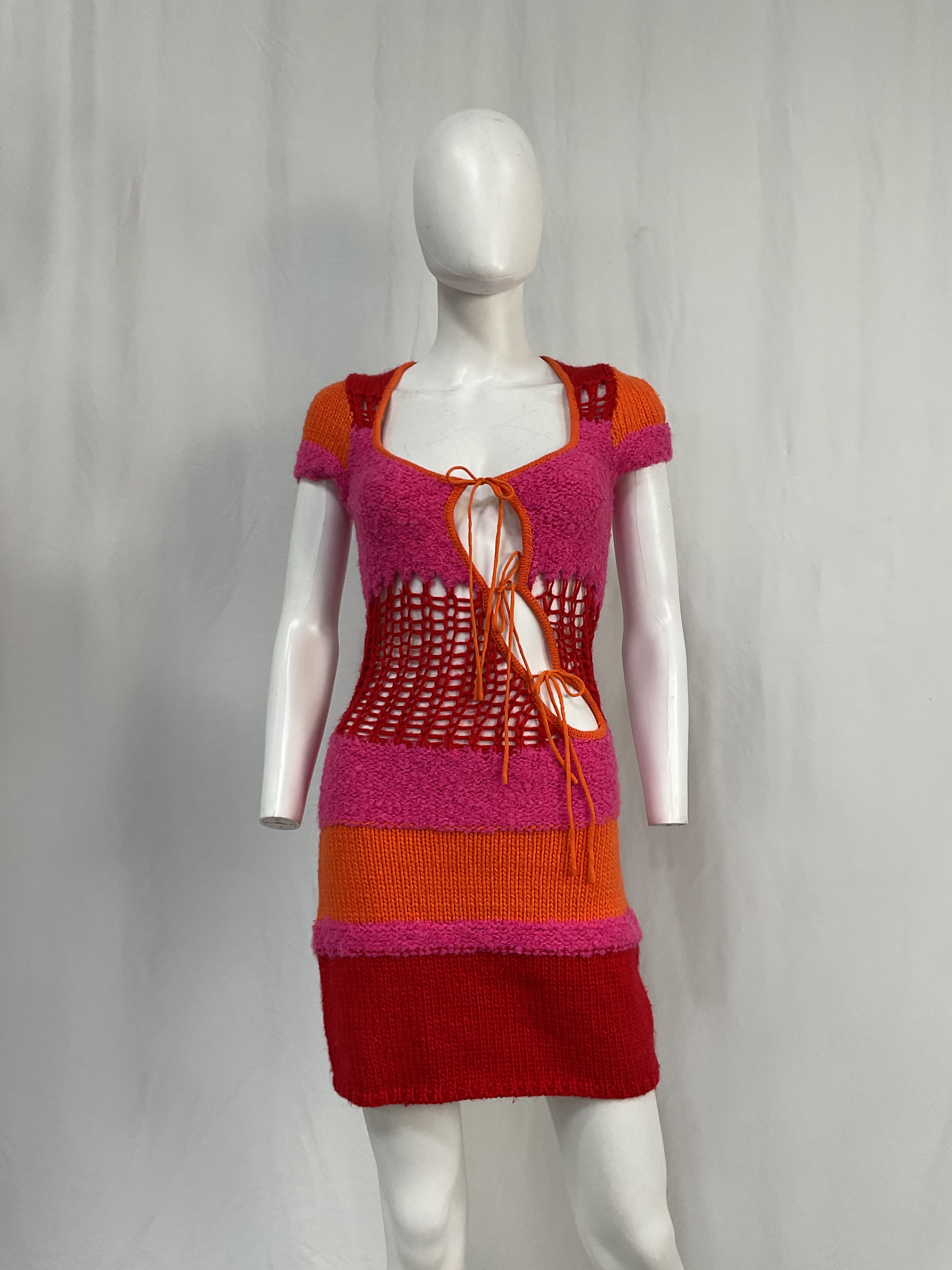 Cut Out Tie Mini Dress - Image 3