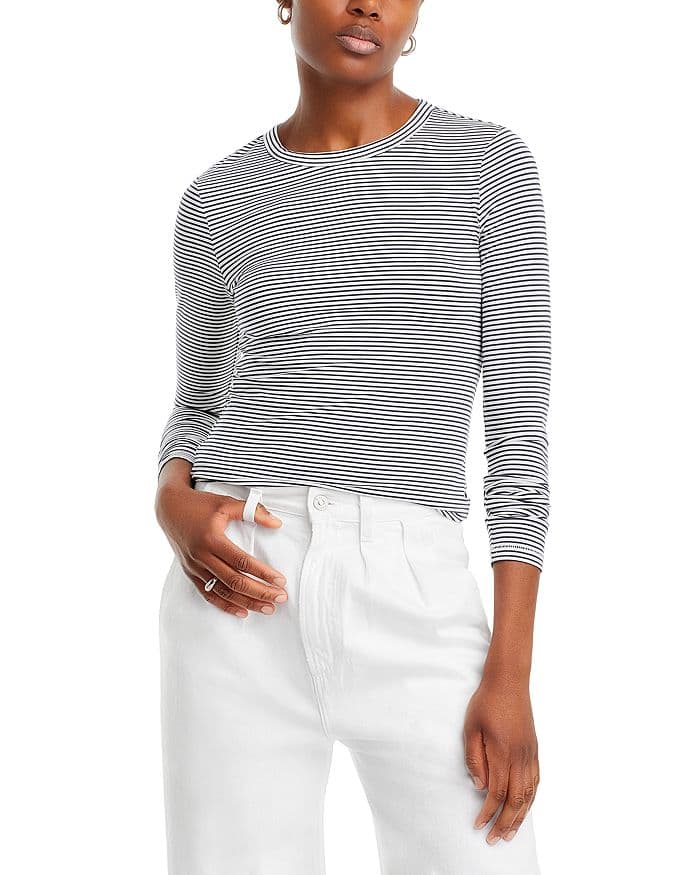 Luca Stripe Long Sleeve Tee - Image 1