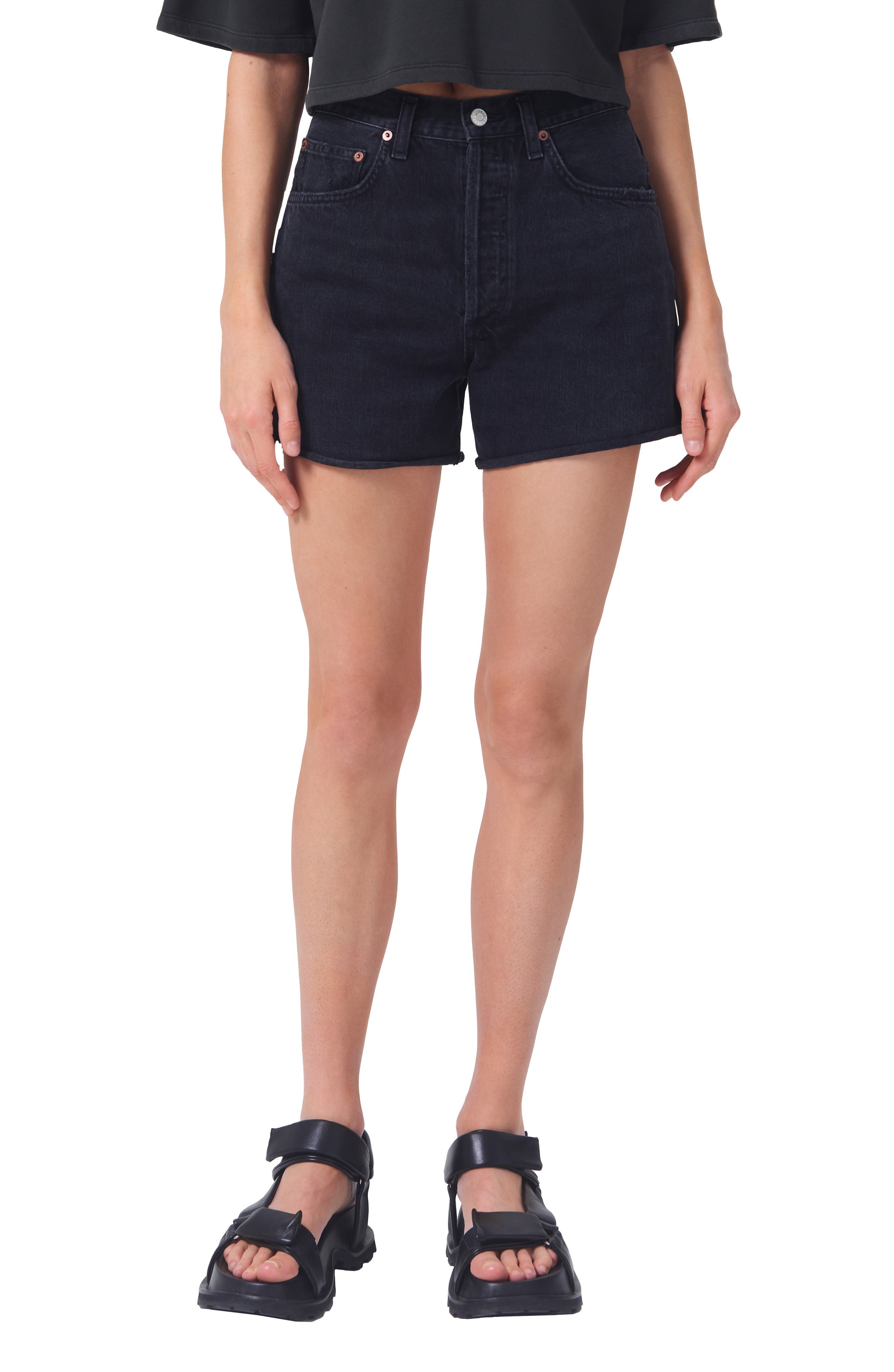 Dee Organic Cotton Denim Cutoff Shorts - Image 1