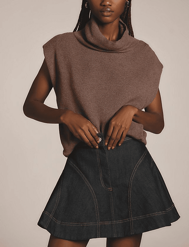 Pilcro Sculpted Denim Mini Skirt - Image 1