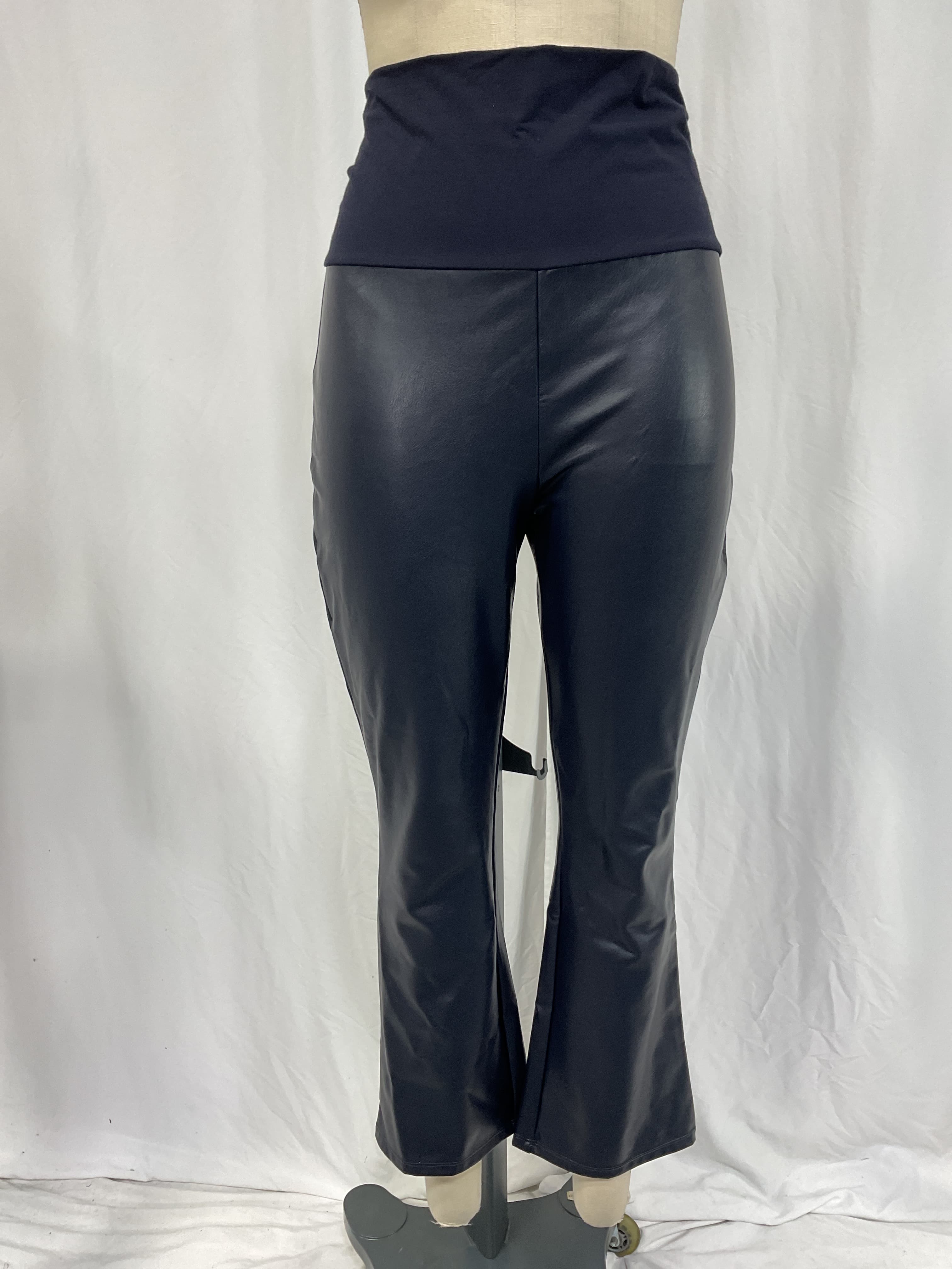 The Vegan Stretch Leather Crop Flare - Image 2